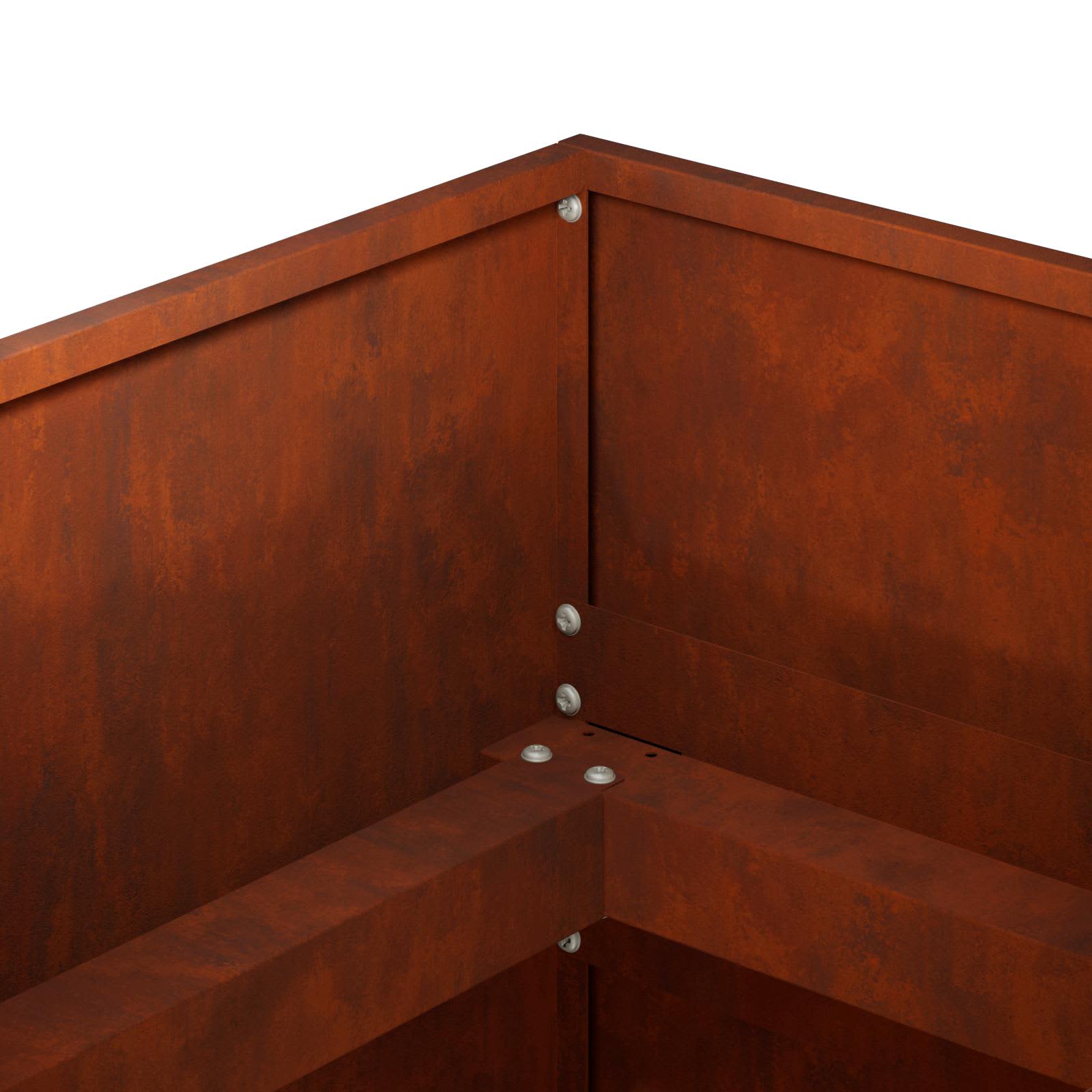 Vaso da giardino Ruggine 280 x 40 x 60 cm Acciaio Corten
