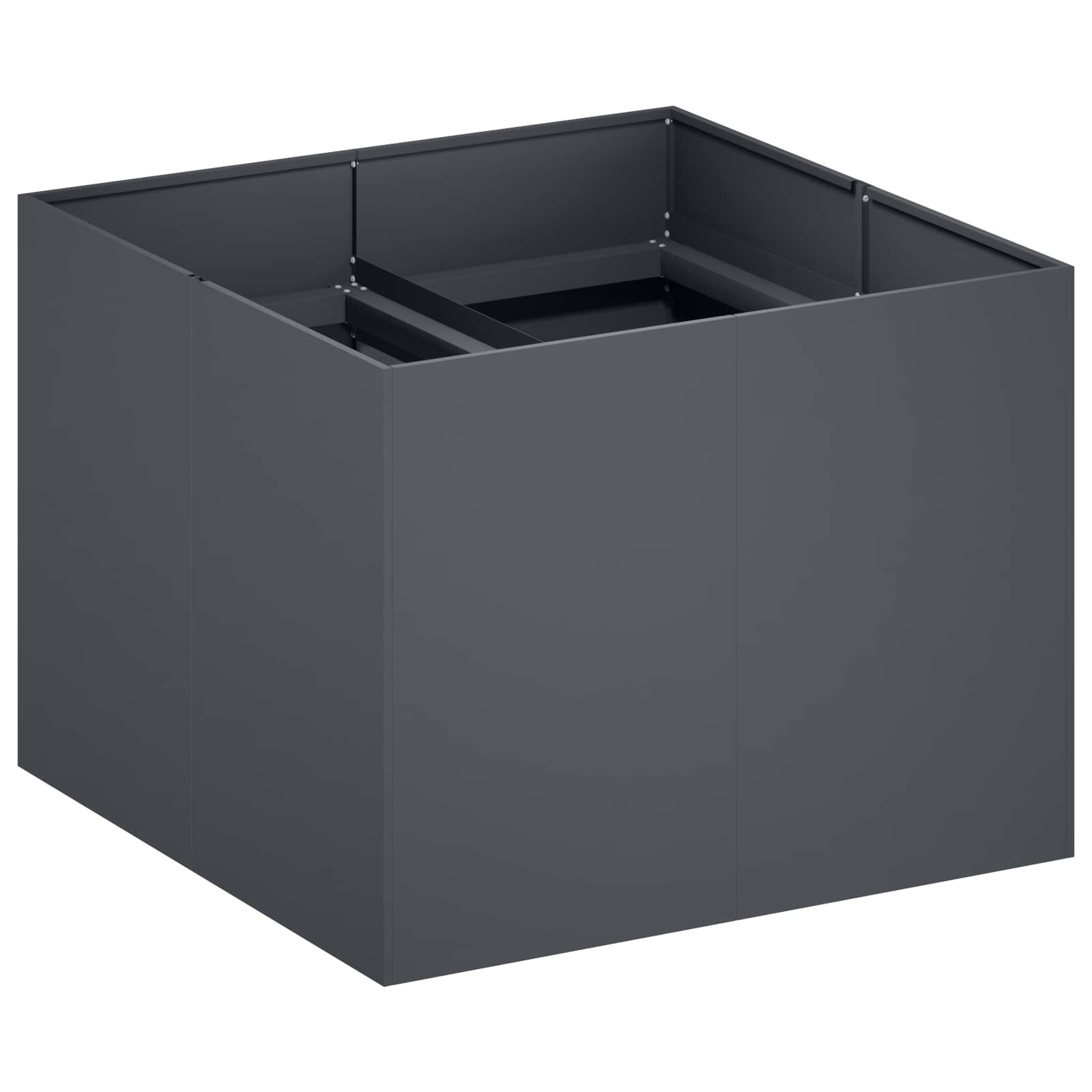 Vaso da giardino Antracite 80 x 80 x 60 cm