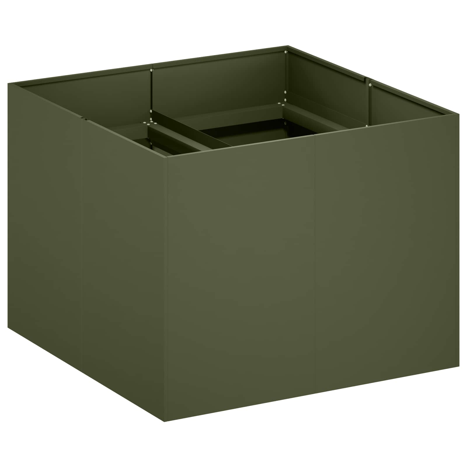 Vaso da giardino Verde Oliva 80 x 80 x 60 cm