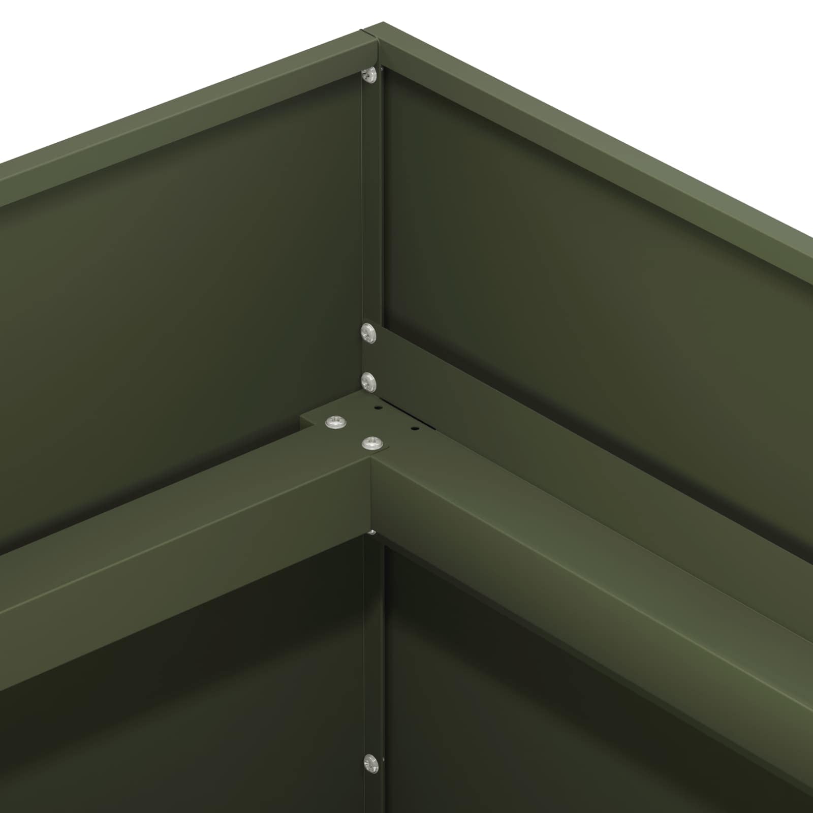 Vaso da giardino Verde Oliva 80 x 80 x 60 cm