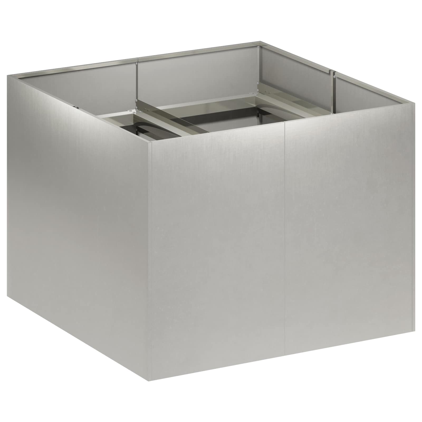 Vaso da giardino Argento 80 x 80 x 60 cm Acciaio Inox