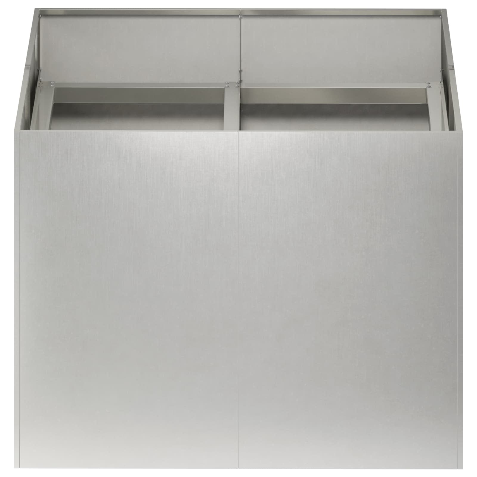 Vaso da giardino Argento 80 x 80 x 60 cm Acciaio Inox