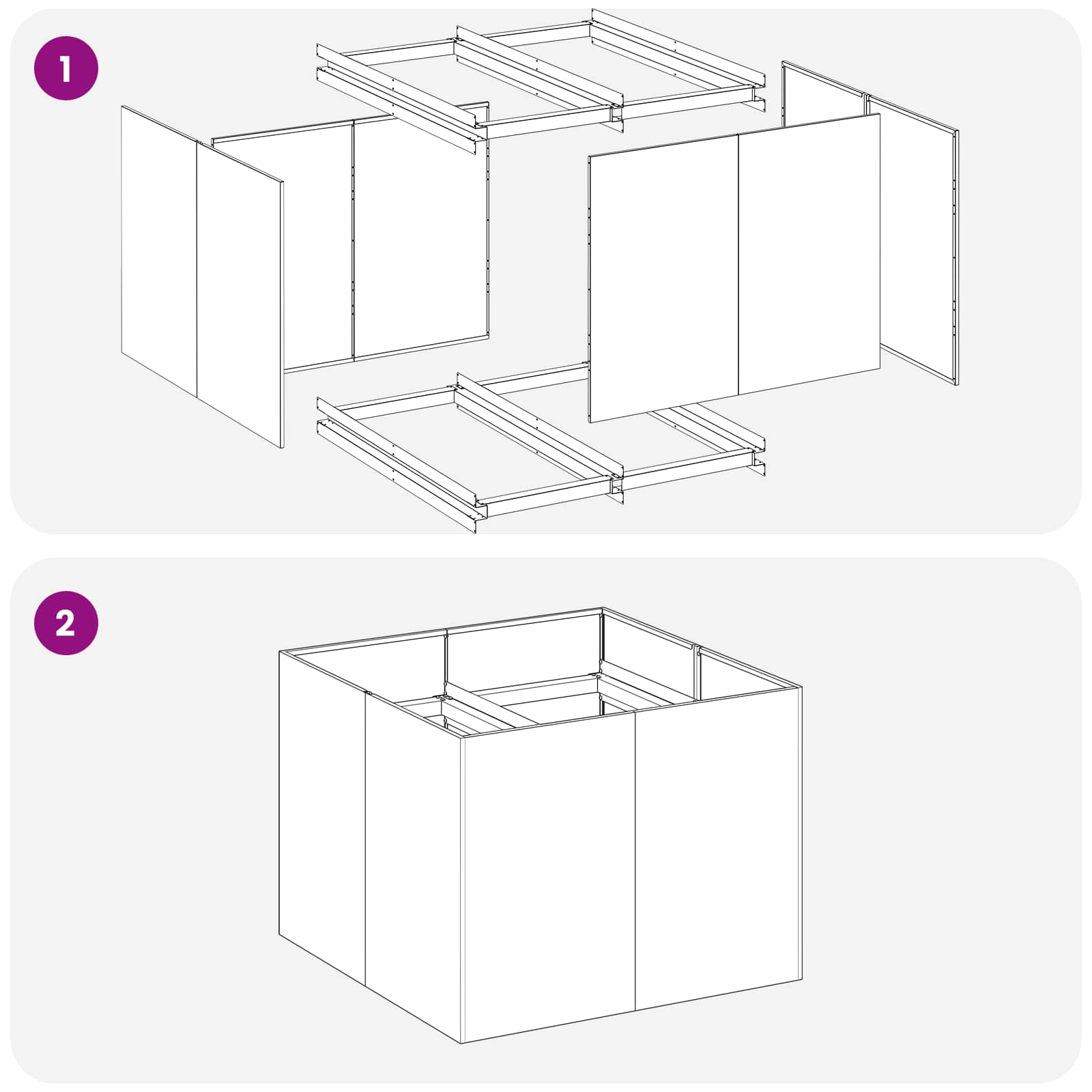 Vaso da giardino Argento 80 x 80 x 60 cm Acciaio Inox