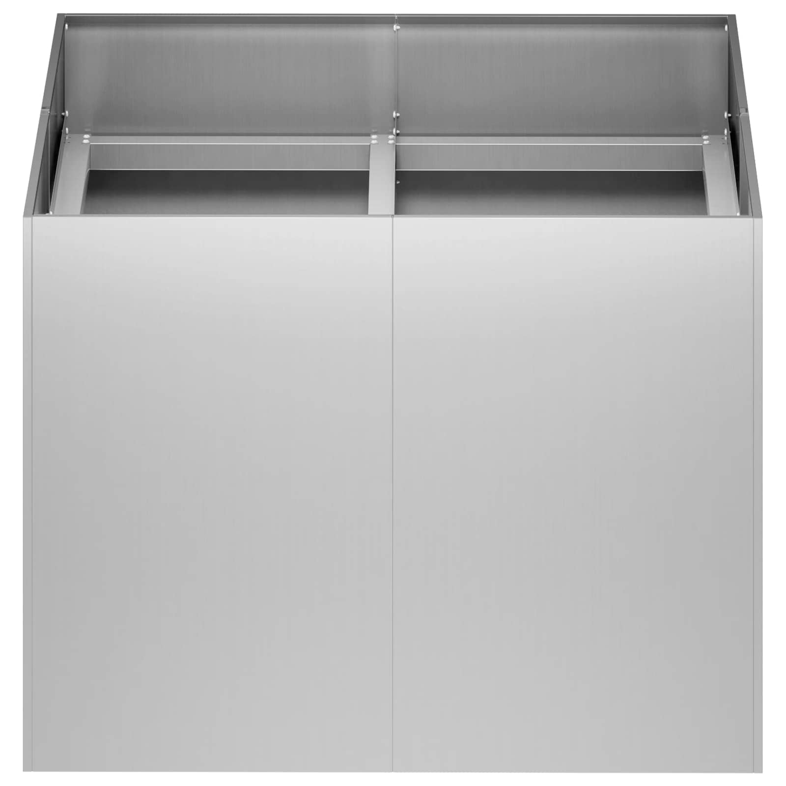 Vaso da giardino Argento 80 x 80 x 60 cm Acciaio zincato