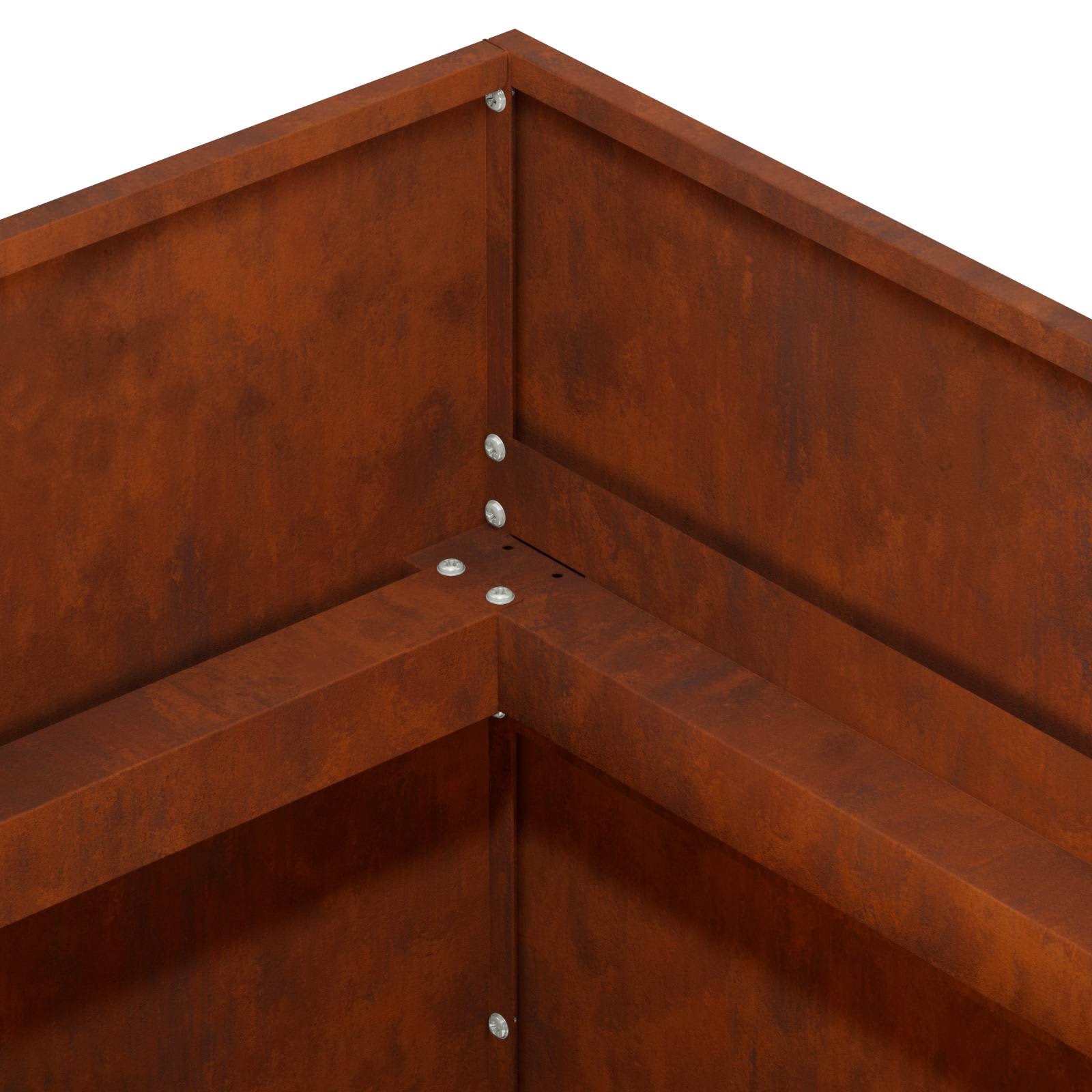 Vaso da giardino Ruggine 80 x 80 x 60 cm Acciaio Corten