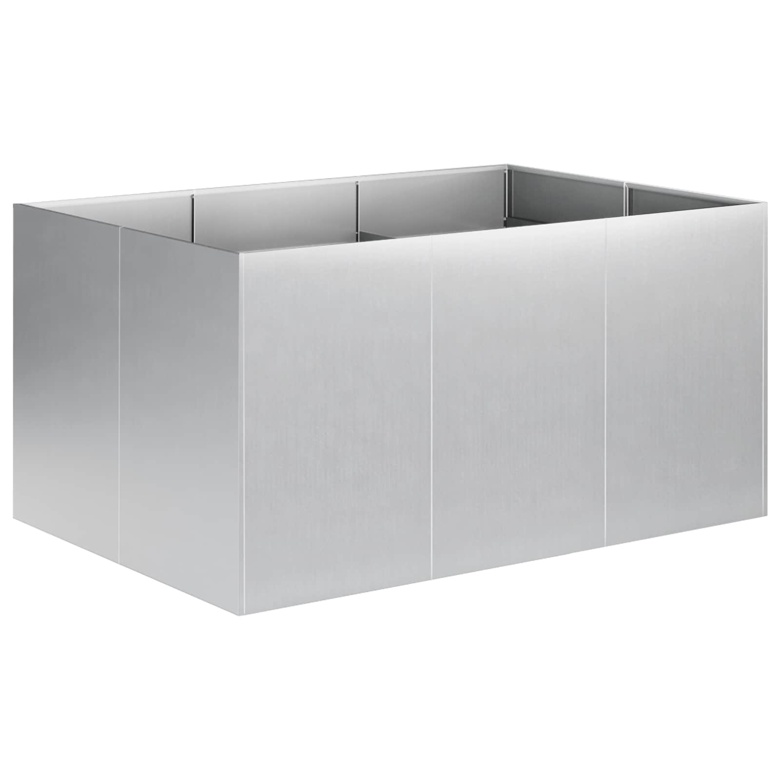 Vaso da giardino Argento 120 x 80 x 60 cm Acciaio zincato