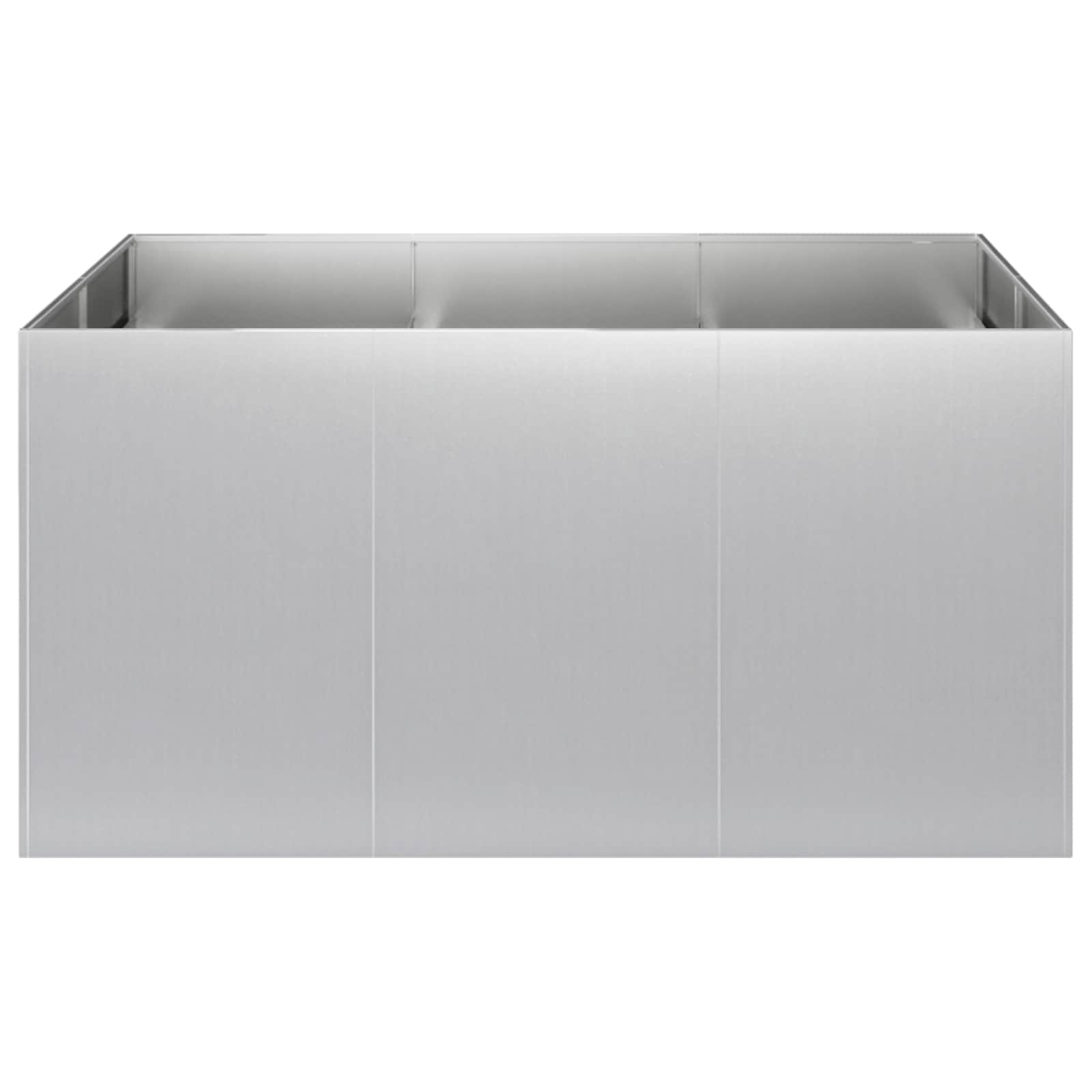 Vaso da giardino Argento 120 x 80 x 60 cm Acciaio zincato