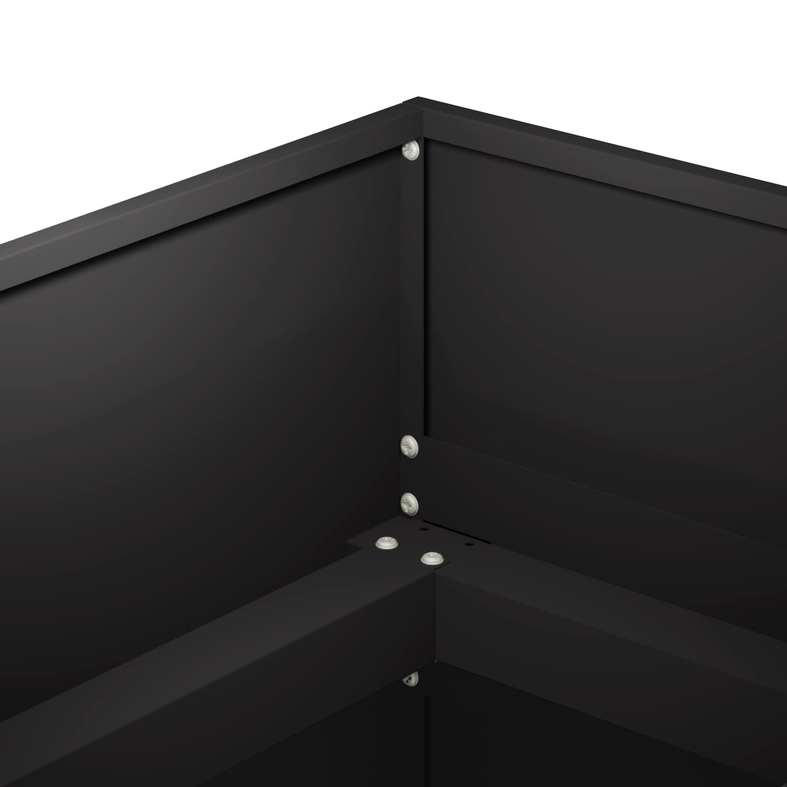 Vaso da giardino Nero 200 x 80 x 60 cm