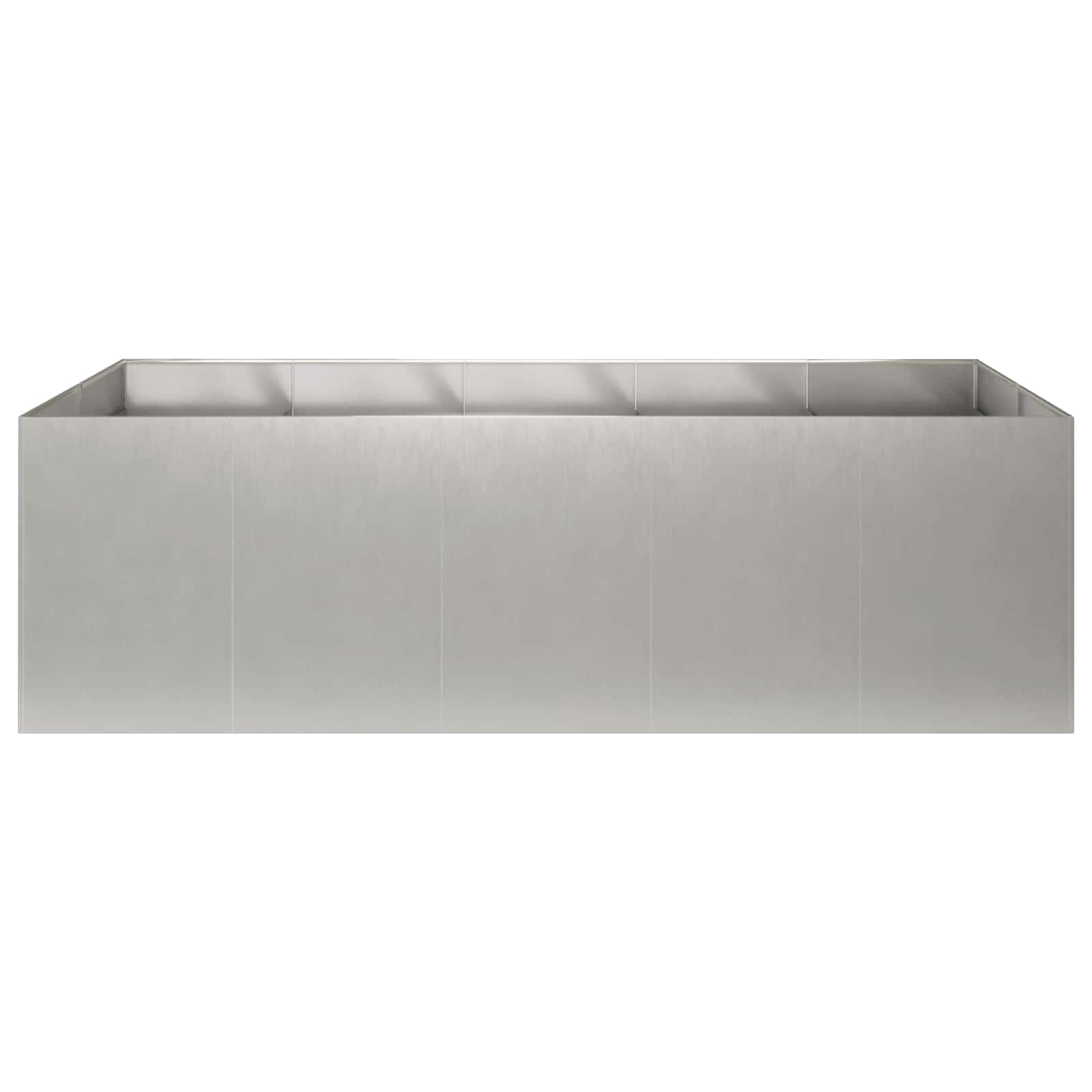 Vaso da giardino Argento 200 x 80 x 60 cm Acciaio Inox