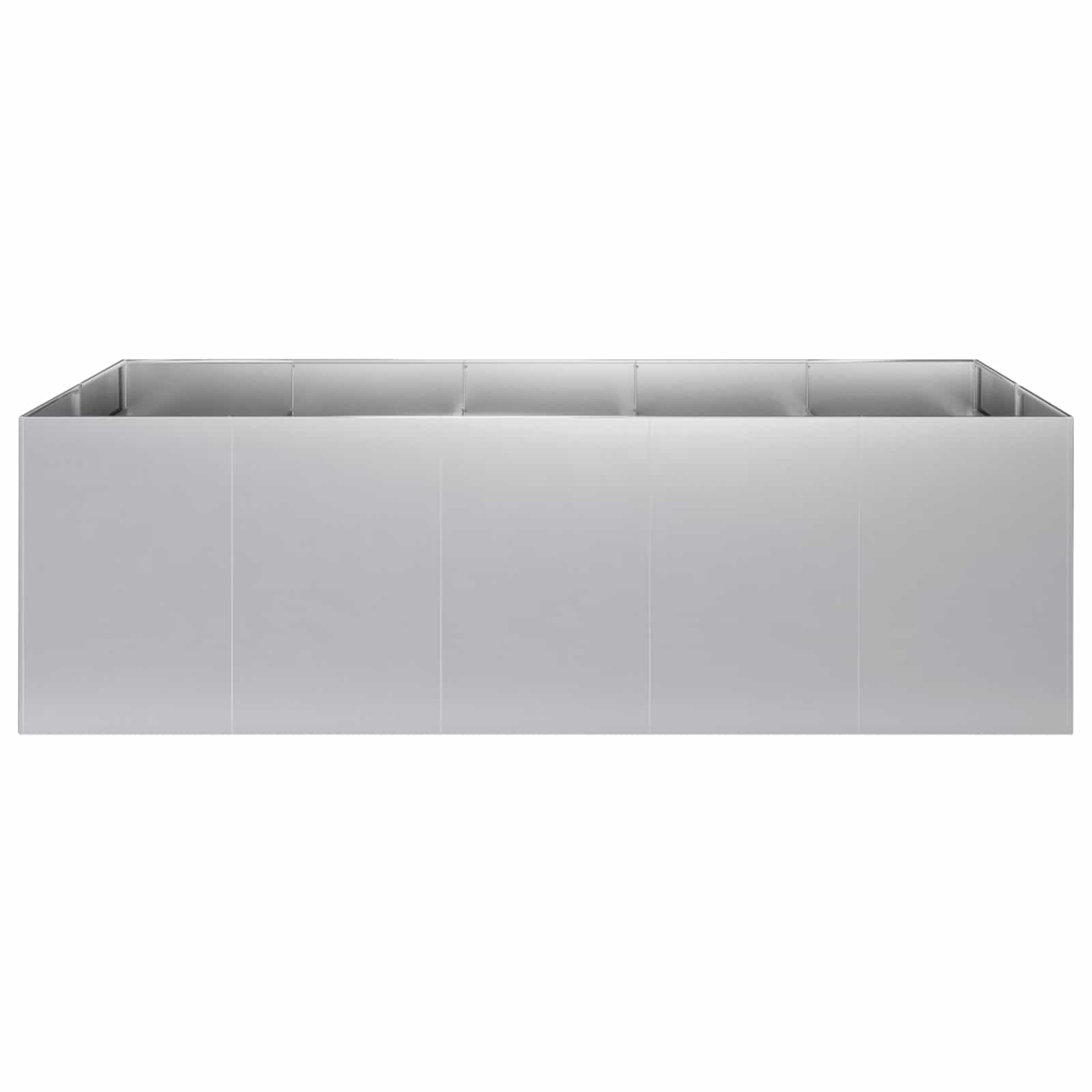 Vaso da giardino Argento 200 x 80 x 60 cm Acciaio zincato