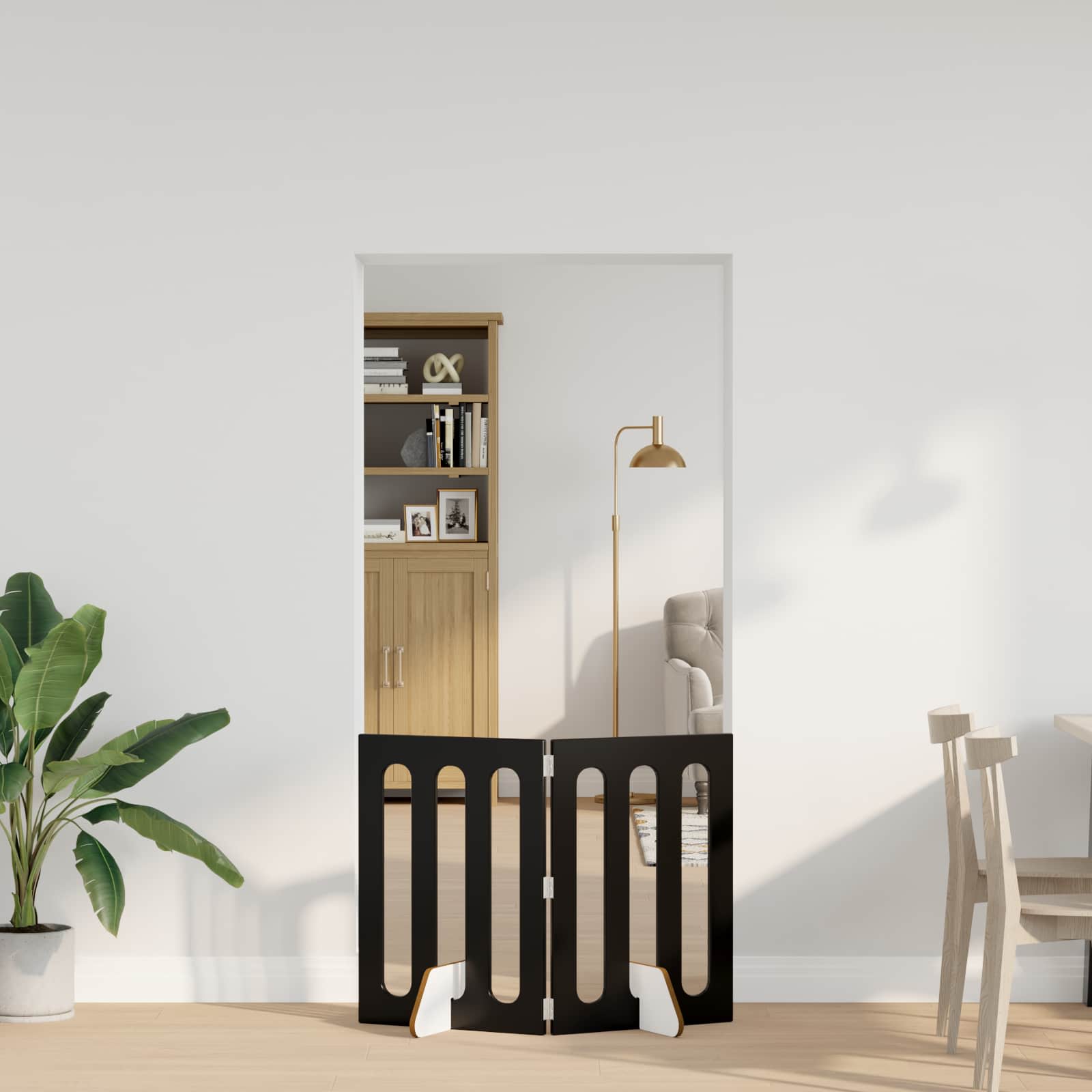Recinto pieghevole per animali 2 pz Rovere Nero