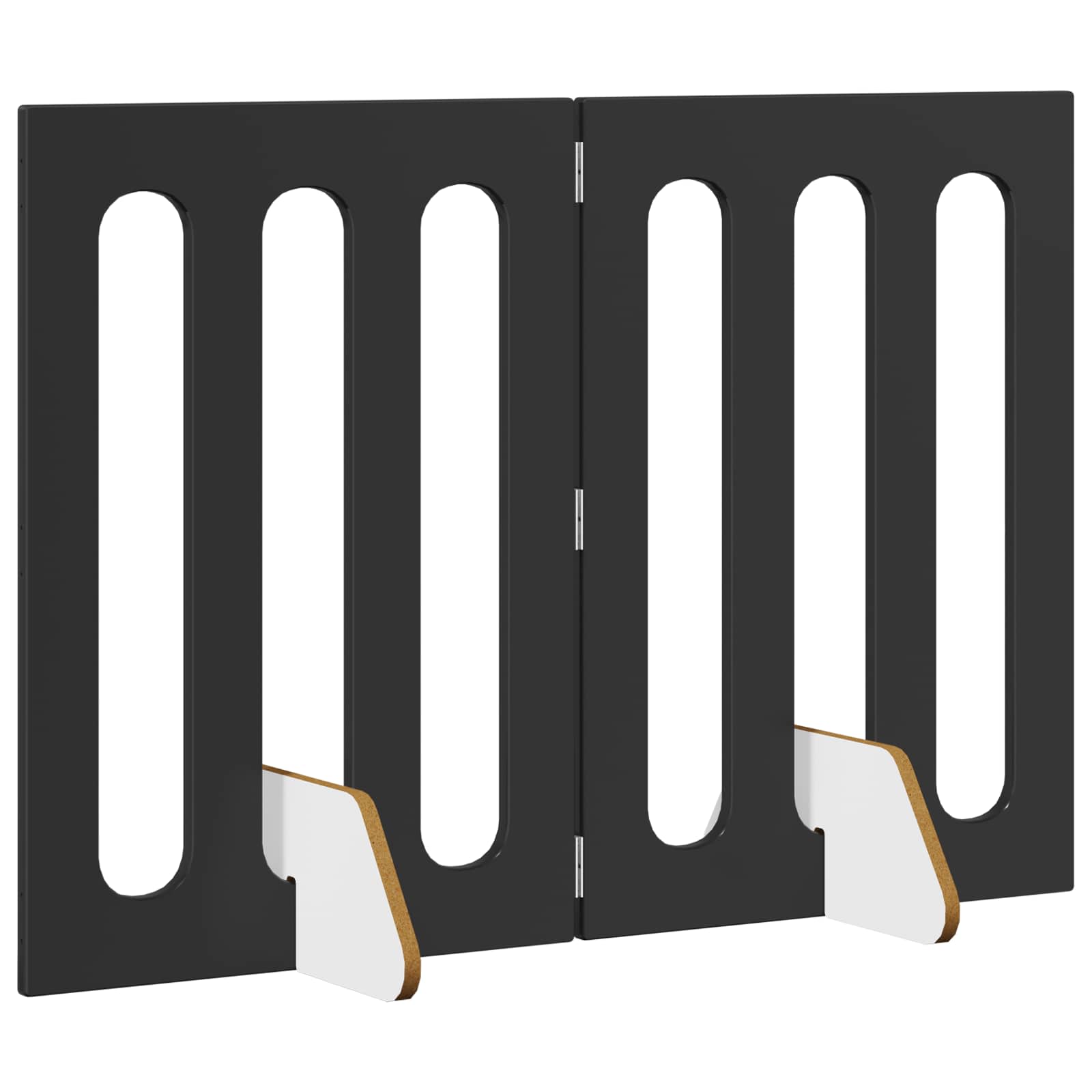 Recinto pieghevole per animali 2 pz Rovere Nero