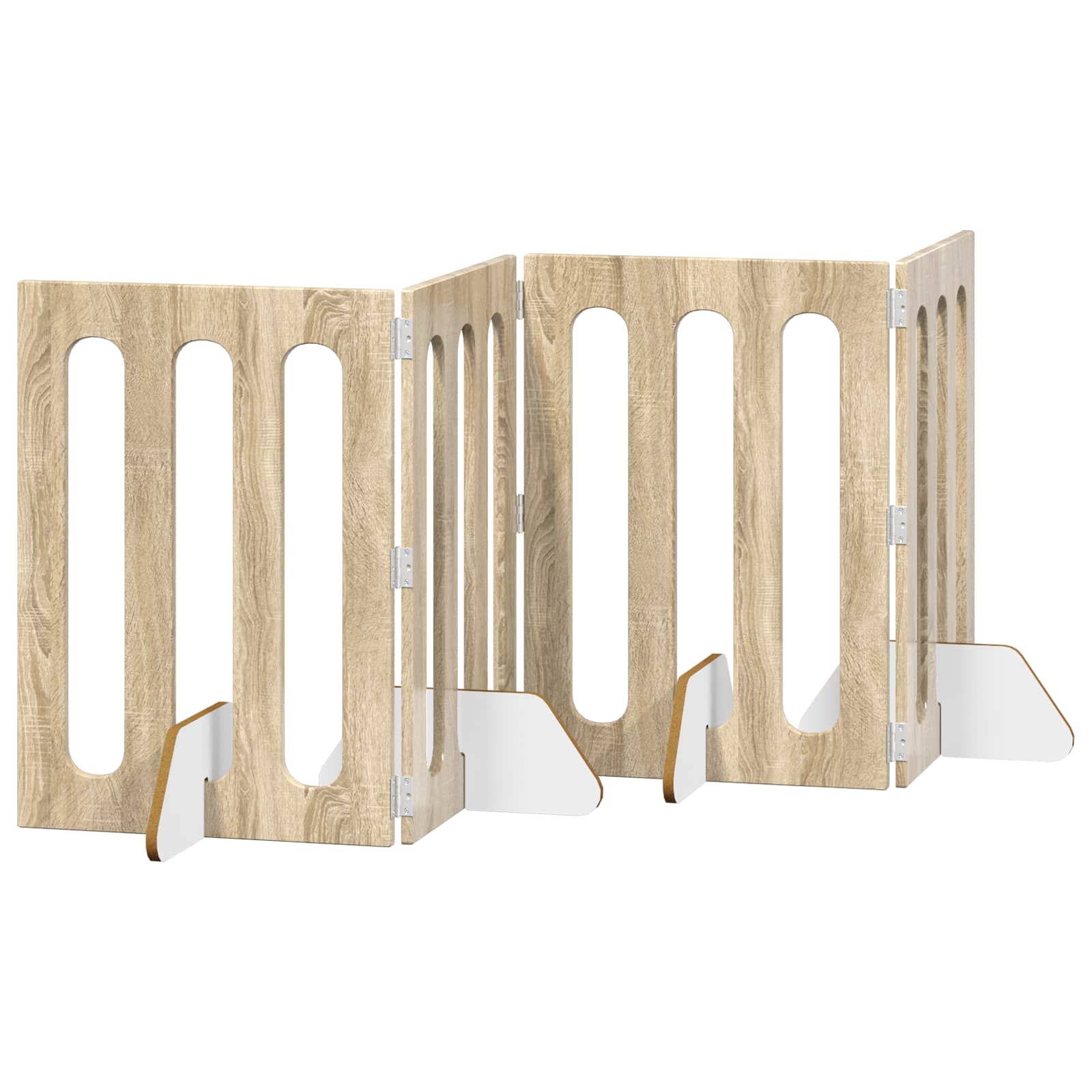 Recinto pieghevole per animali 4 pz Rovere Sonoma