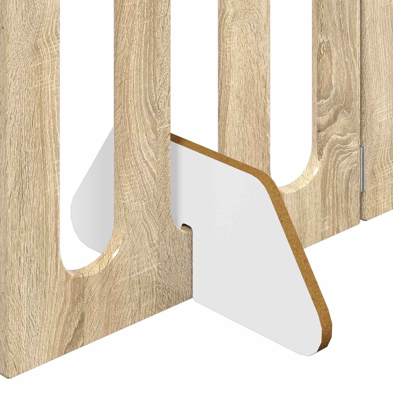 Recinto pieghevole per animali 4 pz Rovere Sonoma