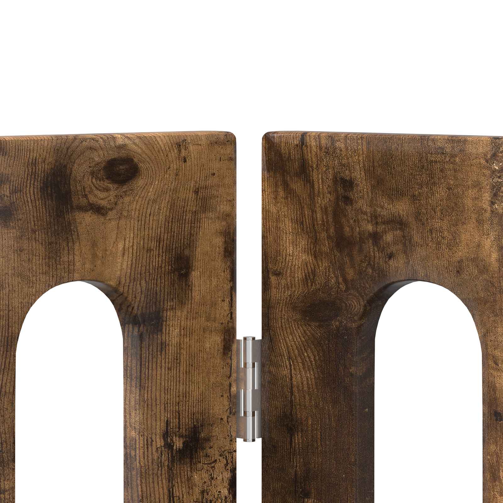 Recinto pieghevole per animali 4 pz Rovere Fumo
