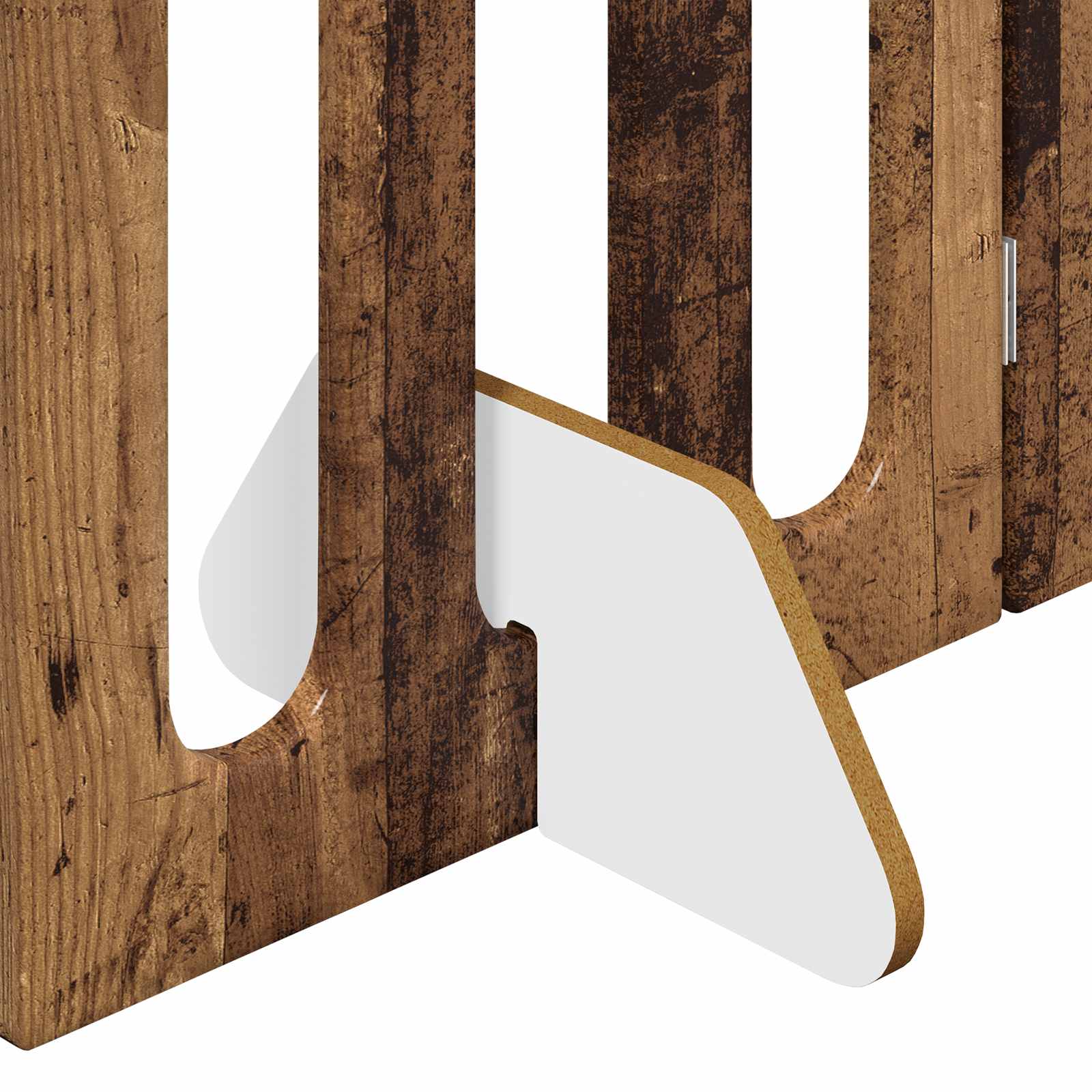 Recinto pieghevole per animali 4 pz Legno di quercia
