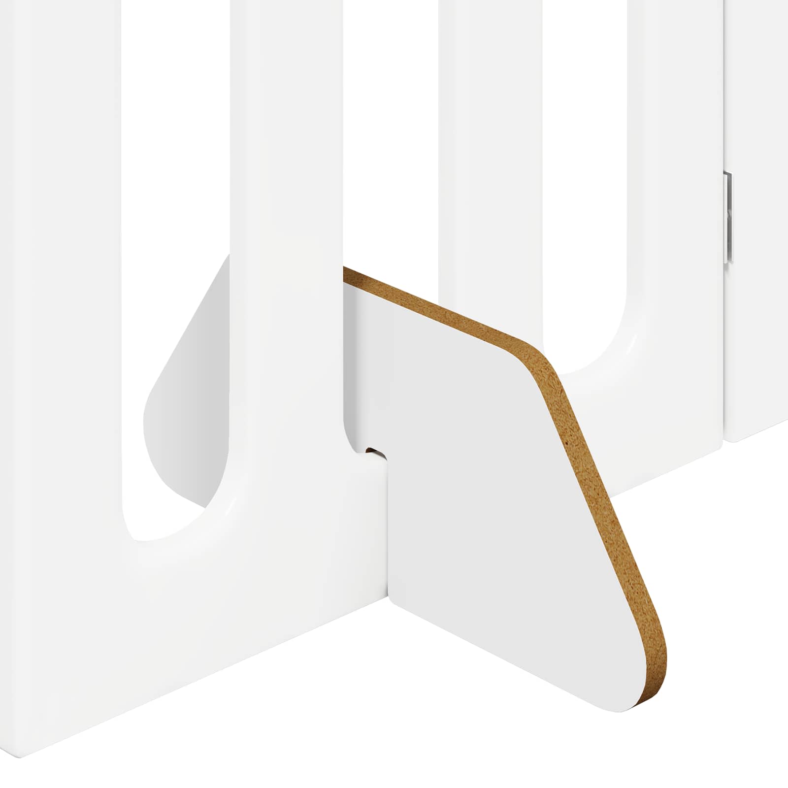 Recinto pieghevole per animali 2 pz Bianco 100,5 x 38 x 90 cm