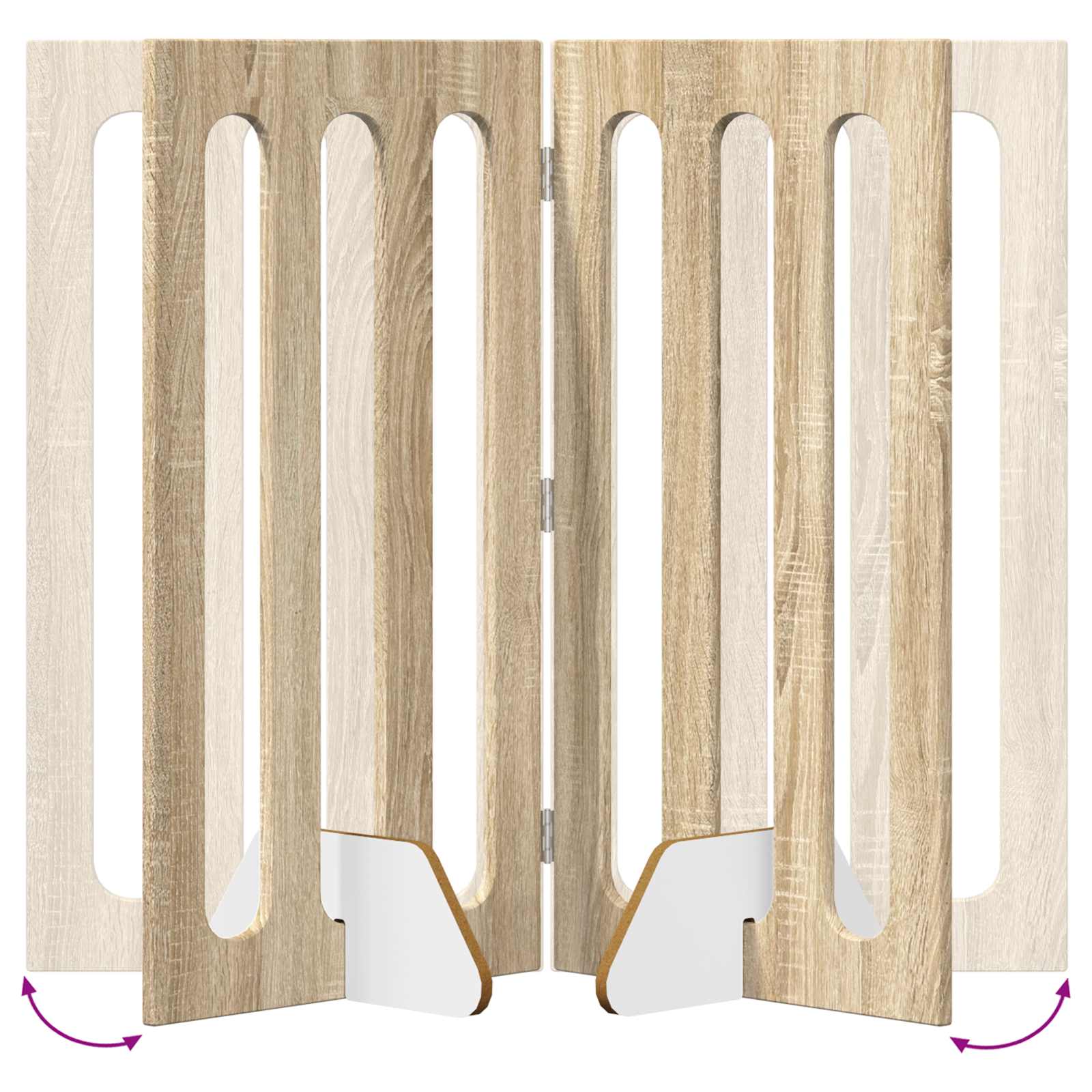 Recinto pieghevole per animali 2 pz Rovere Sonoma