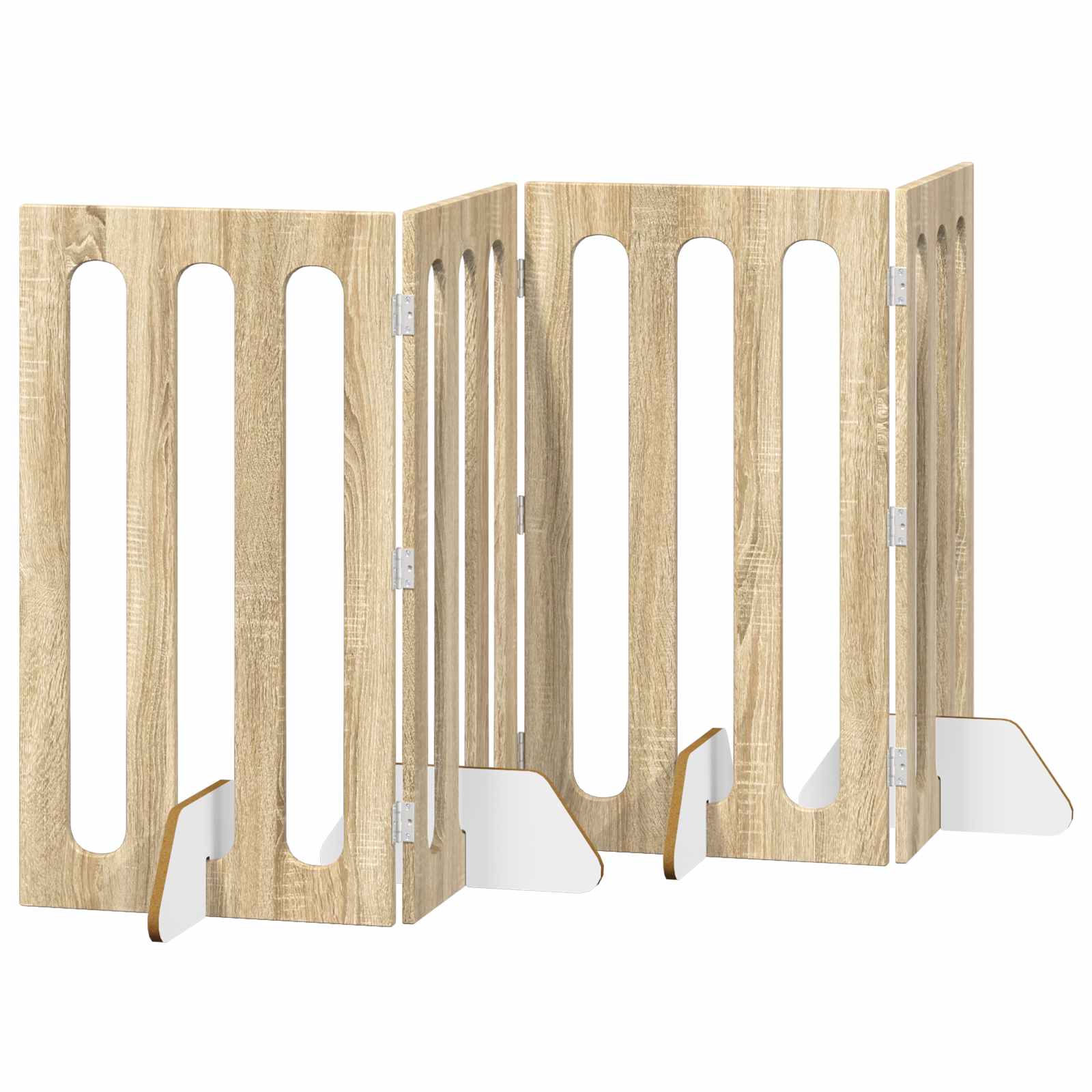 Recinto pieghevole per animali 4 pz Rovere Sonoma