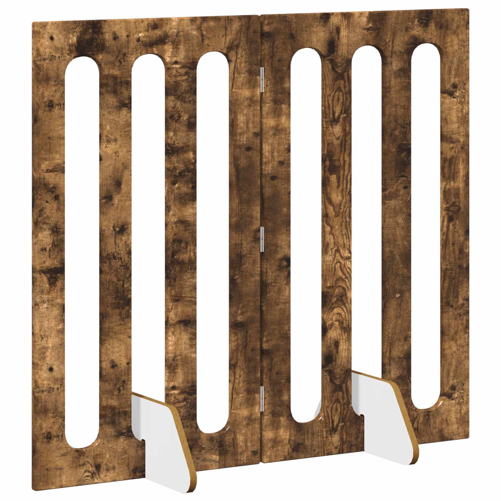 Recinto pieghevole per animali 2 pz Rovere Fumo