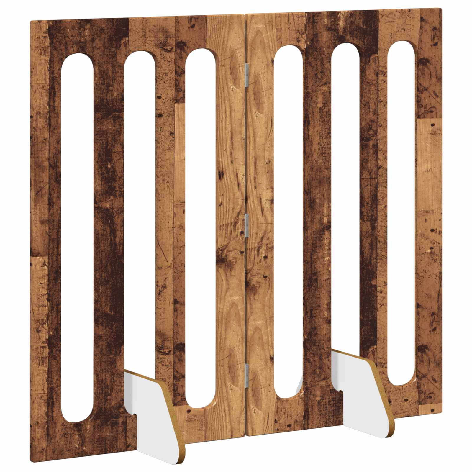 Recinto pieghevole per animali 2 pz Legno di quercia