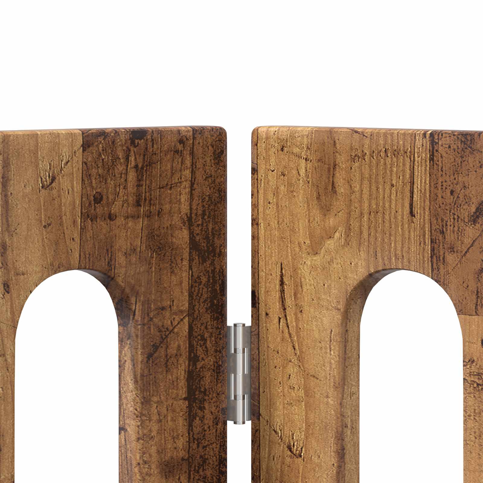 Recinto pieghevole per animali 4 pz Legno di quercia
