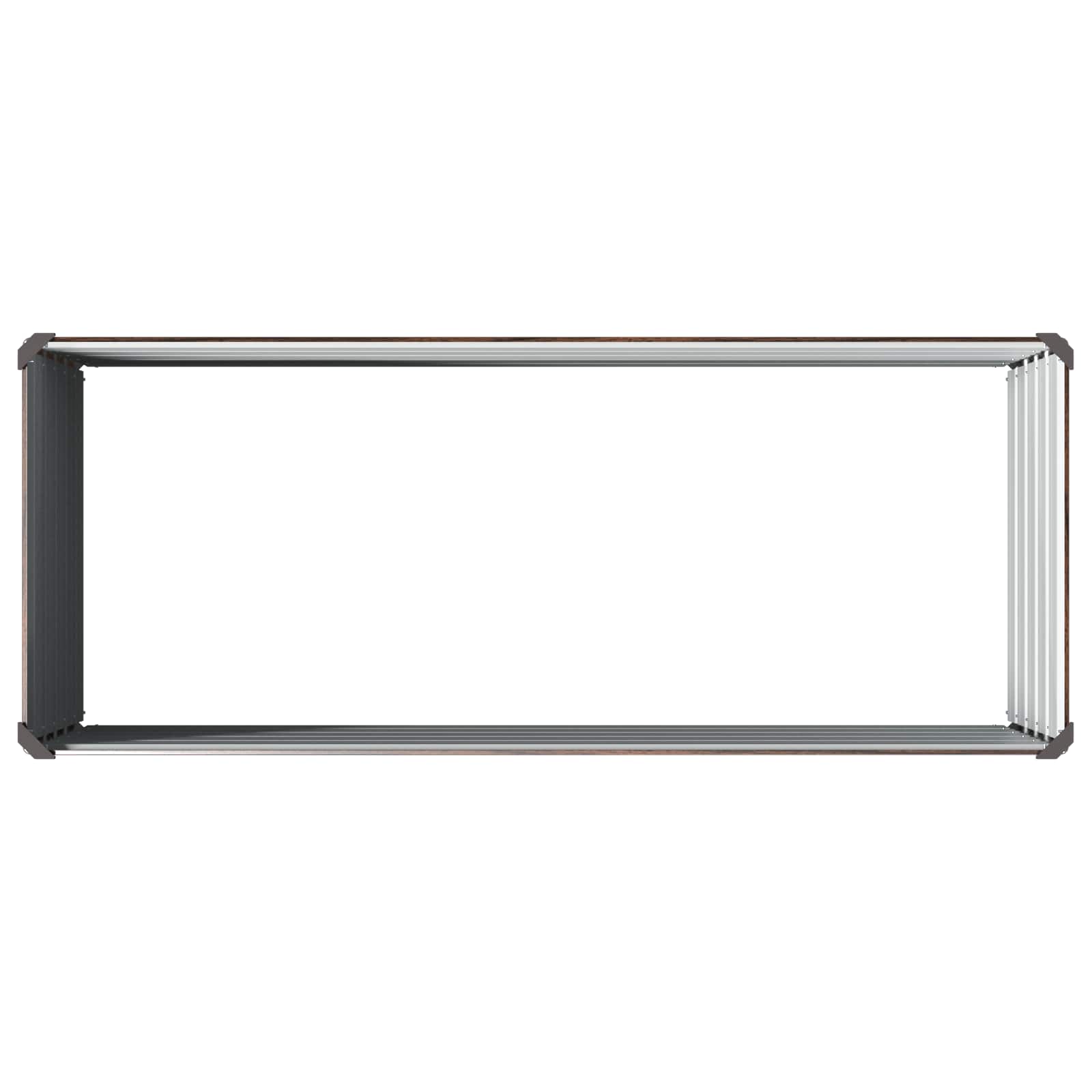 Letto rialzato da giardino Nero 100 x 40 x 55 cm