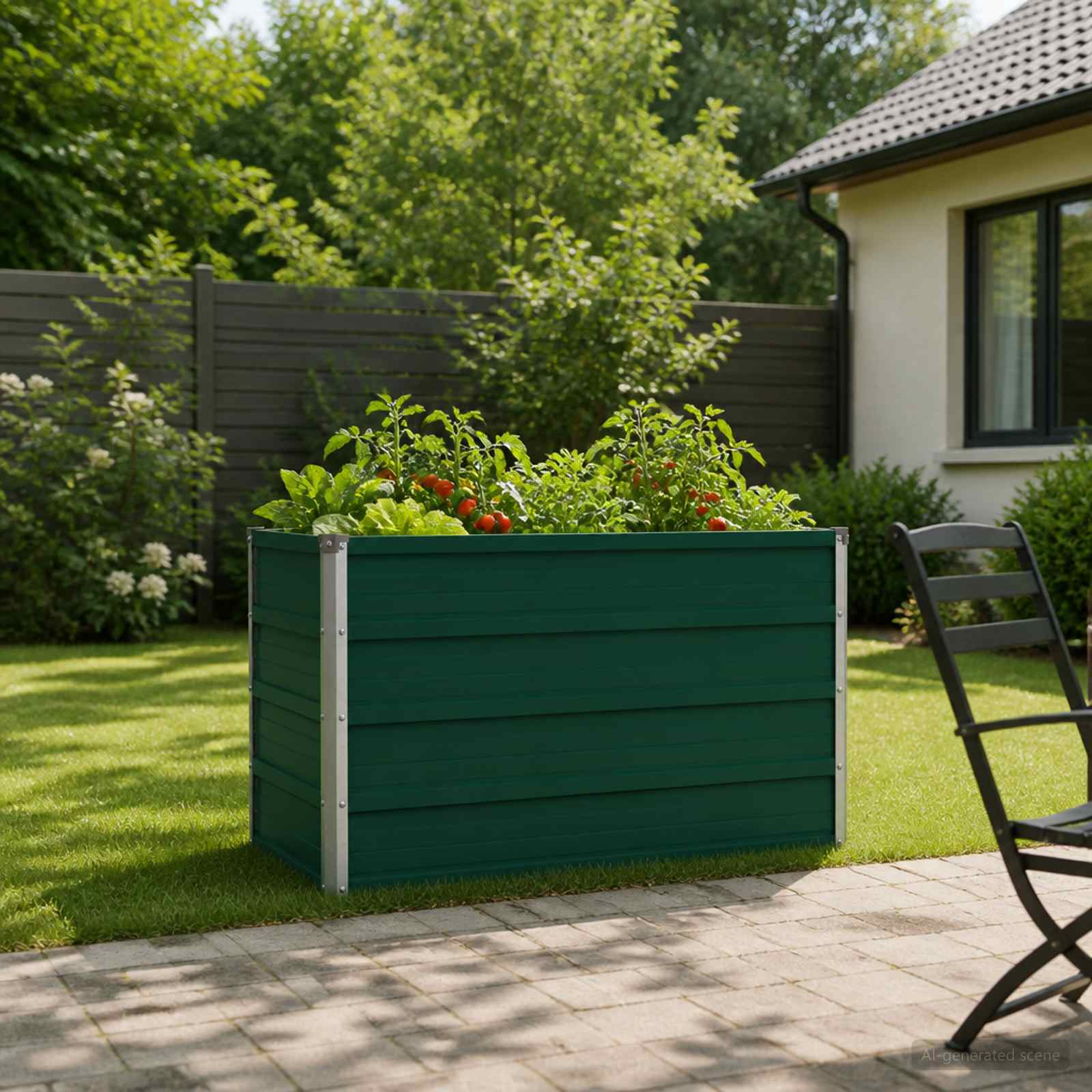 Letto rialzato da giardino Verde 100 x 40 x 55 cm