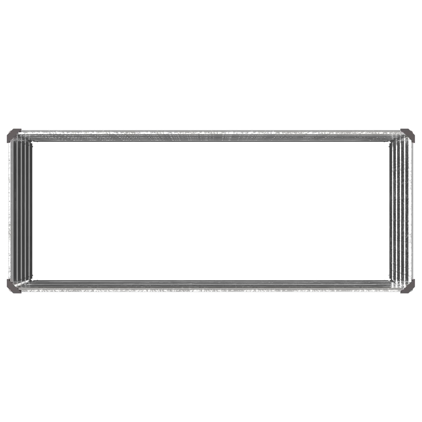 Letto rialzato da giardino Argento 100 x 40 x 55 cm