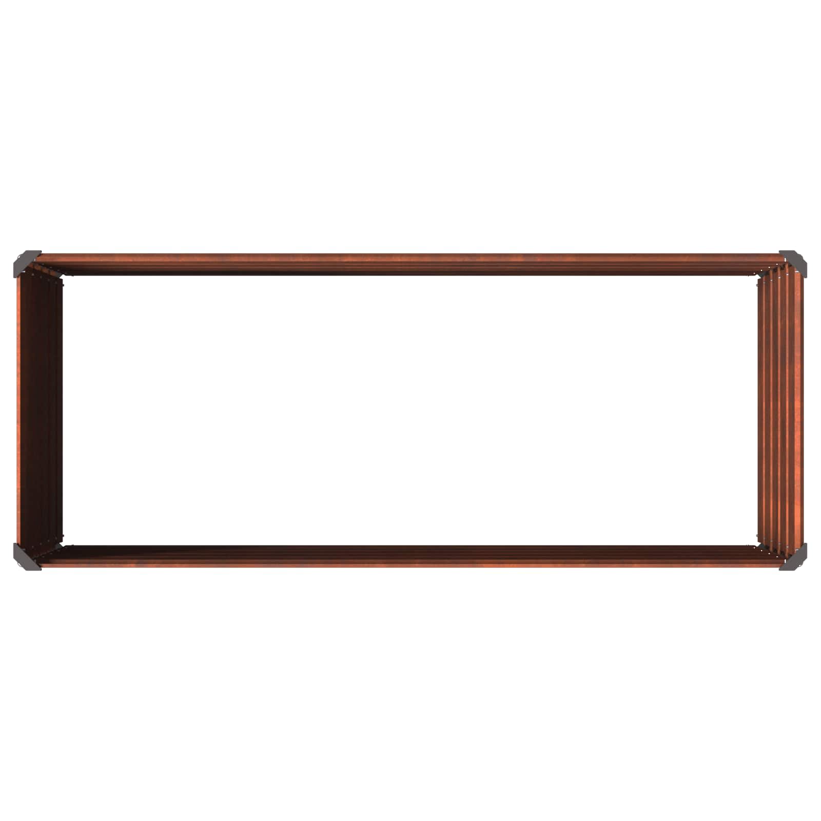 Letto rialzato da giardino Ruggine 100 x 40 x 55 cm cartone