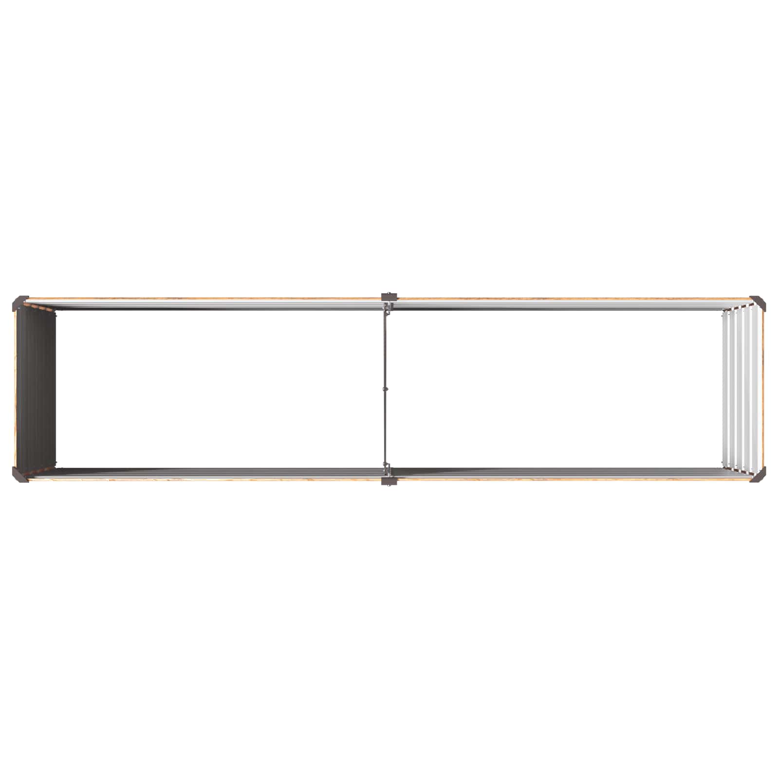 Letto rialzato da giardino Marrone legno 160 x 40 x 55 cm