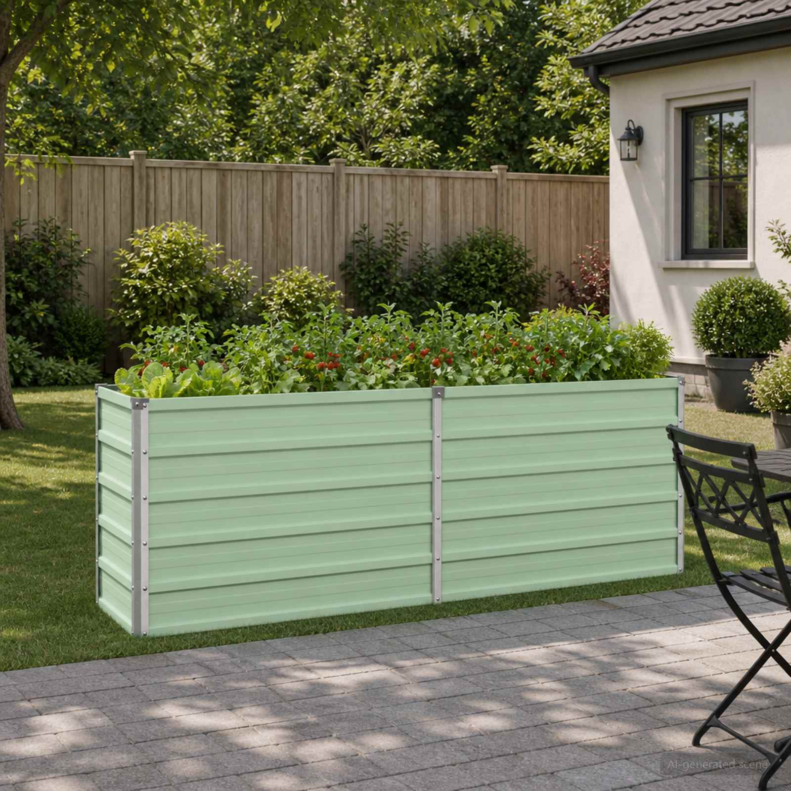 Letto rialzato da giardino Verde Pastello 160 x 40 x 55 cm