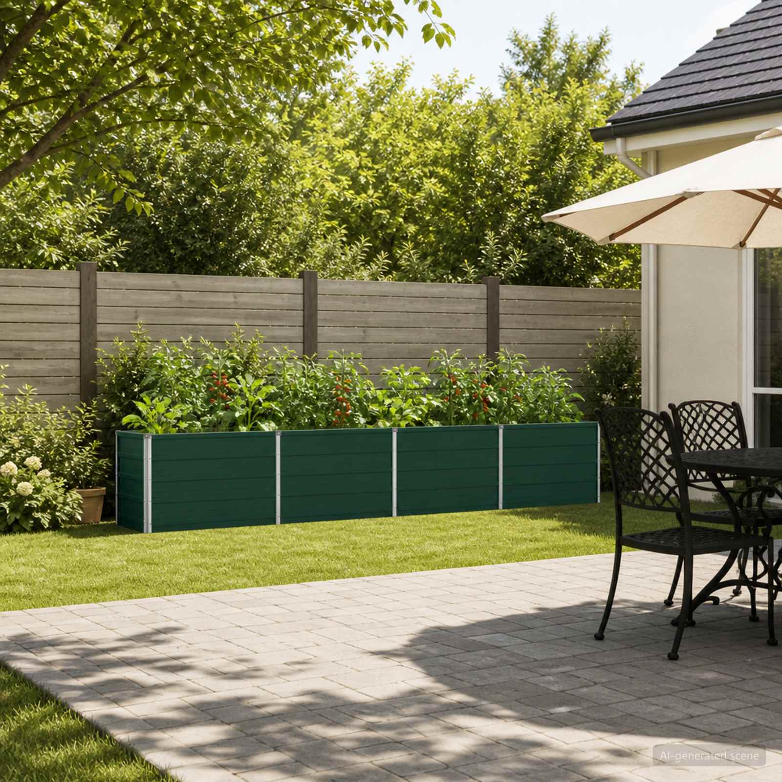 Letto rialzato da giardino Verde 320 x 40 x 55 cm