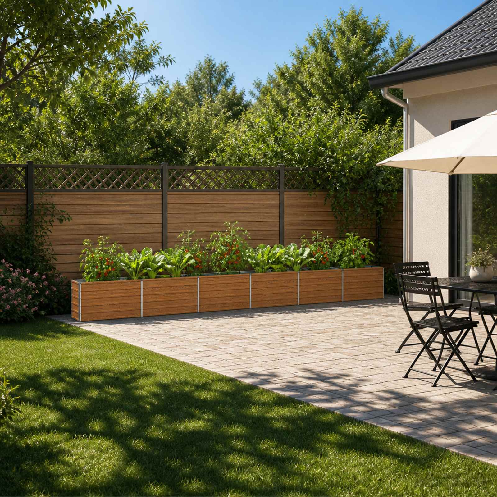 Letto rialzato da giardino Marrone legno 600 x 40 x 55 cm