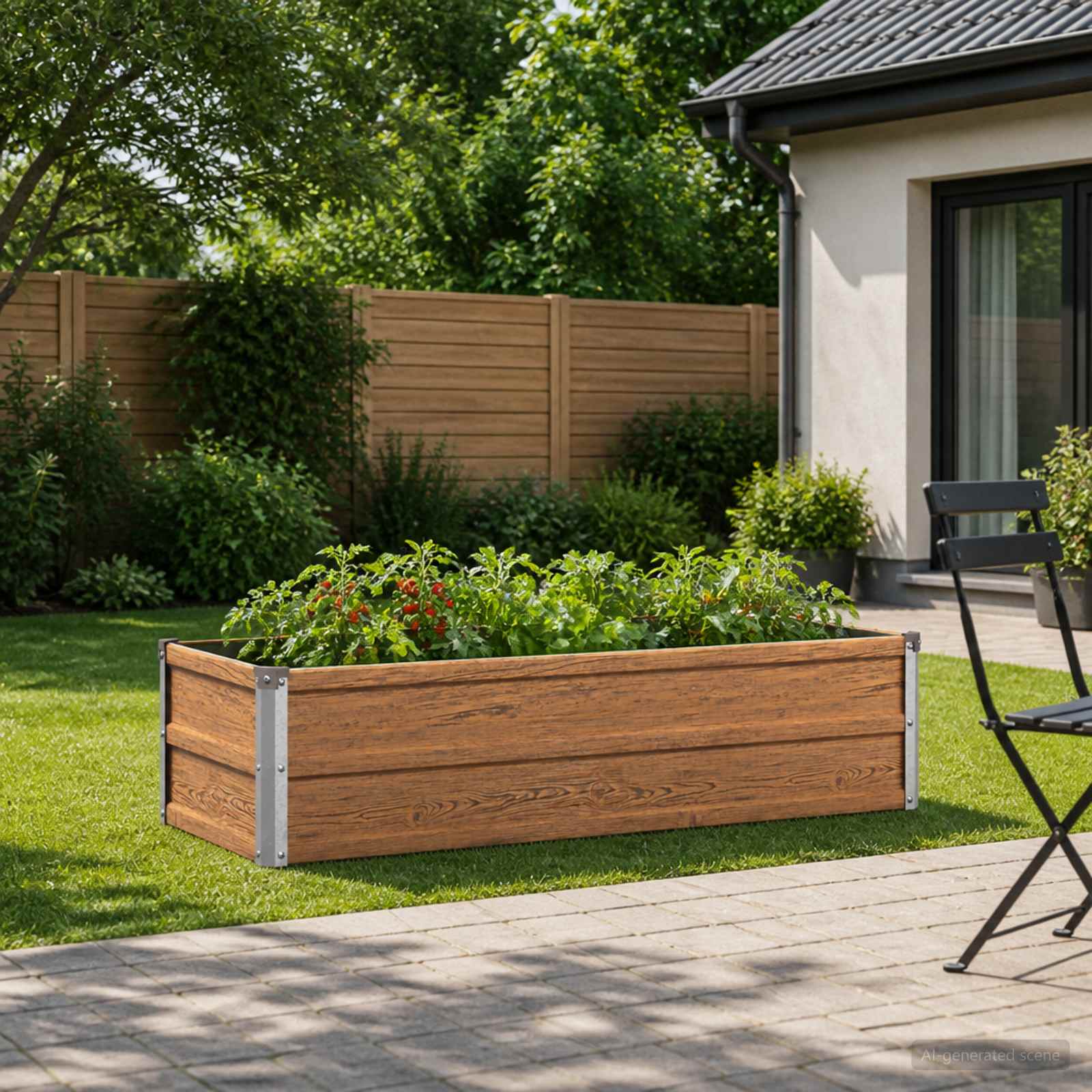 Letto rialzato da giardino Marrone legno 100 x 40 x 24 cm