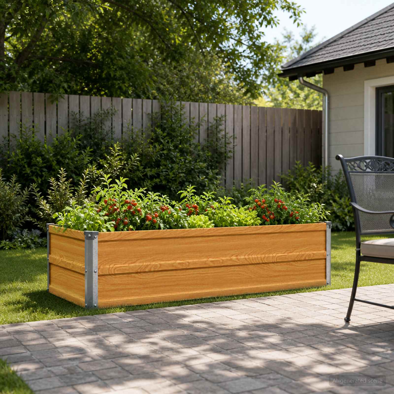 Letto rialzato da giardino Naturale 100 x 40 x 24 cm