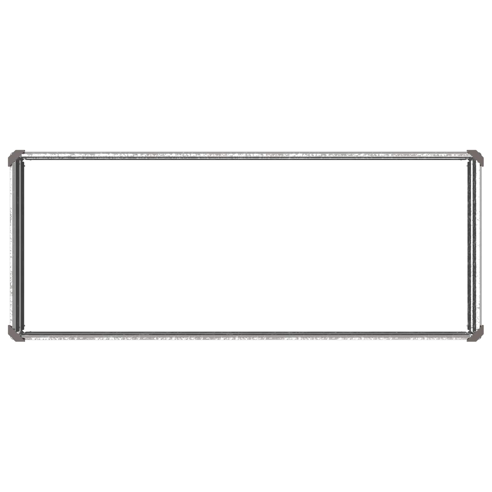 Letto rialzato da giardino Argento 100 x 40 x 24 cm