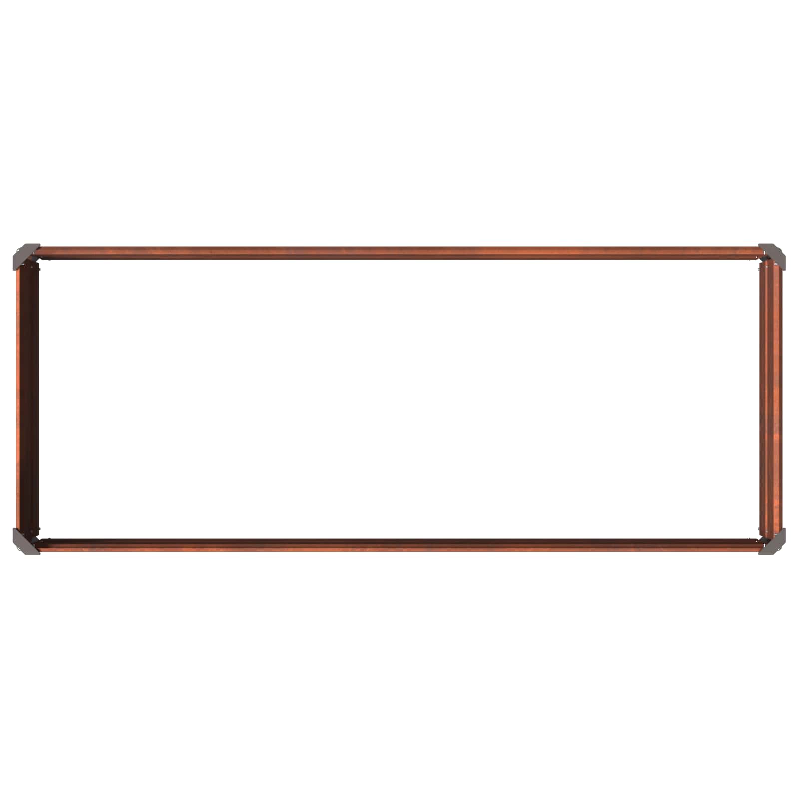 Letto rialzato da giardino Ruggine 100 x 40 x 24 cm cartone