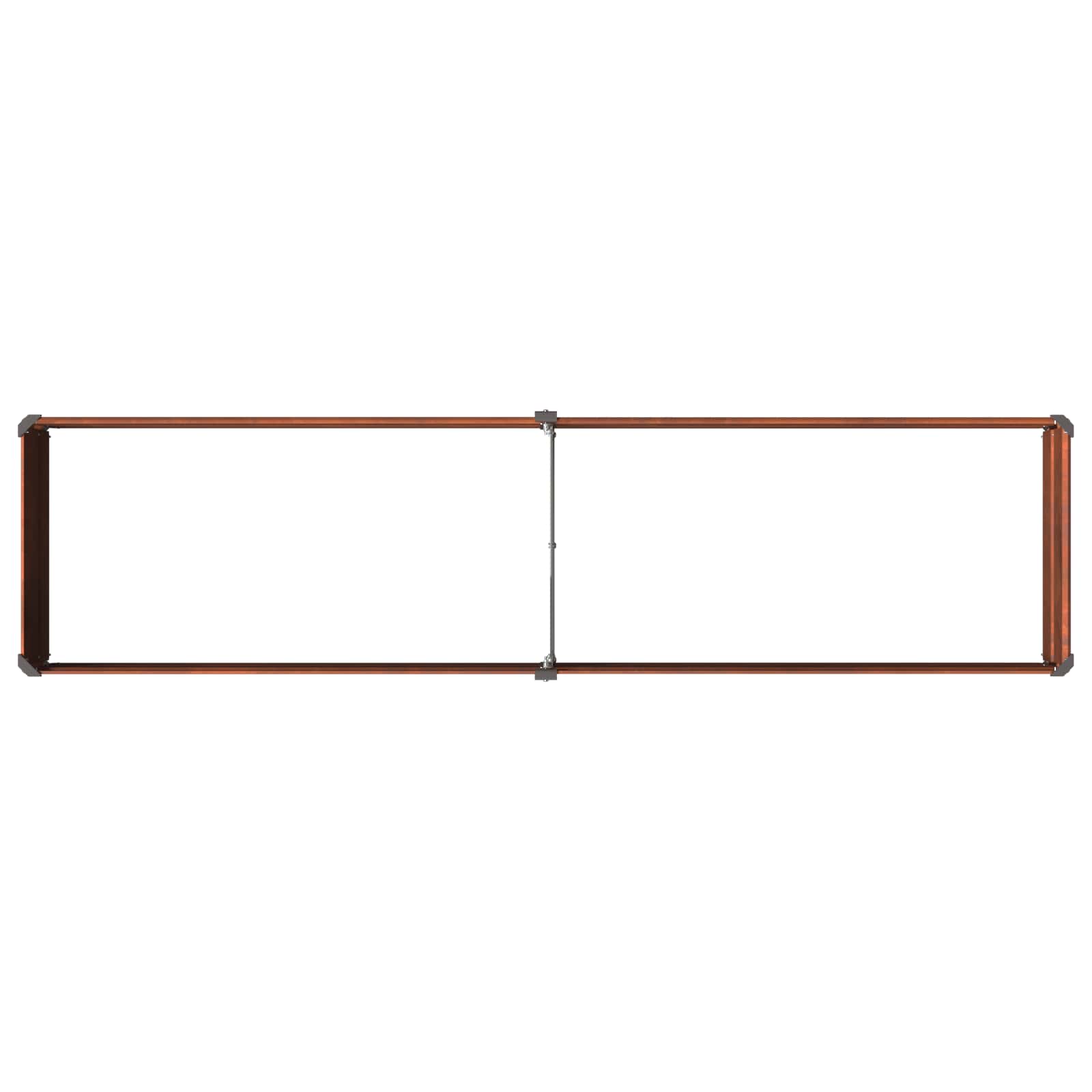 Letto rialzato da giardino Ruggine 160 x 40 x 24 cm cartone