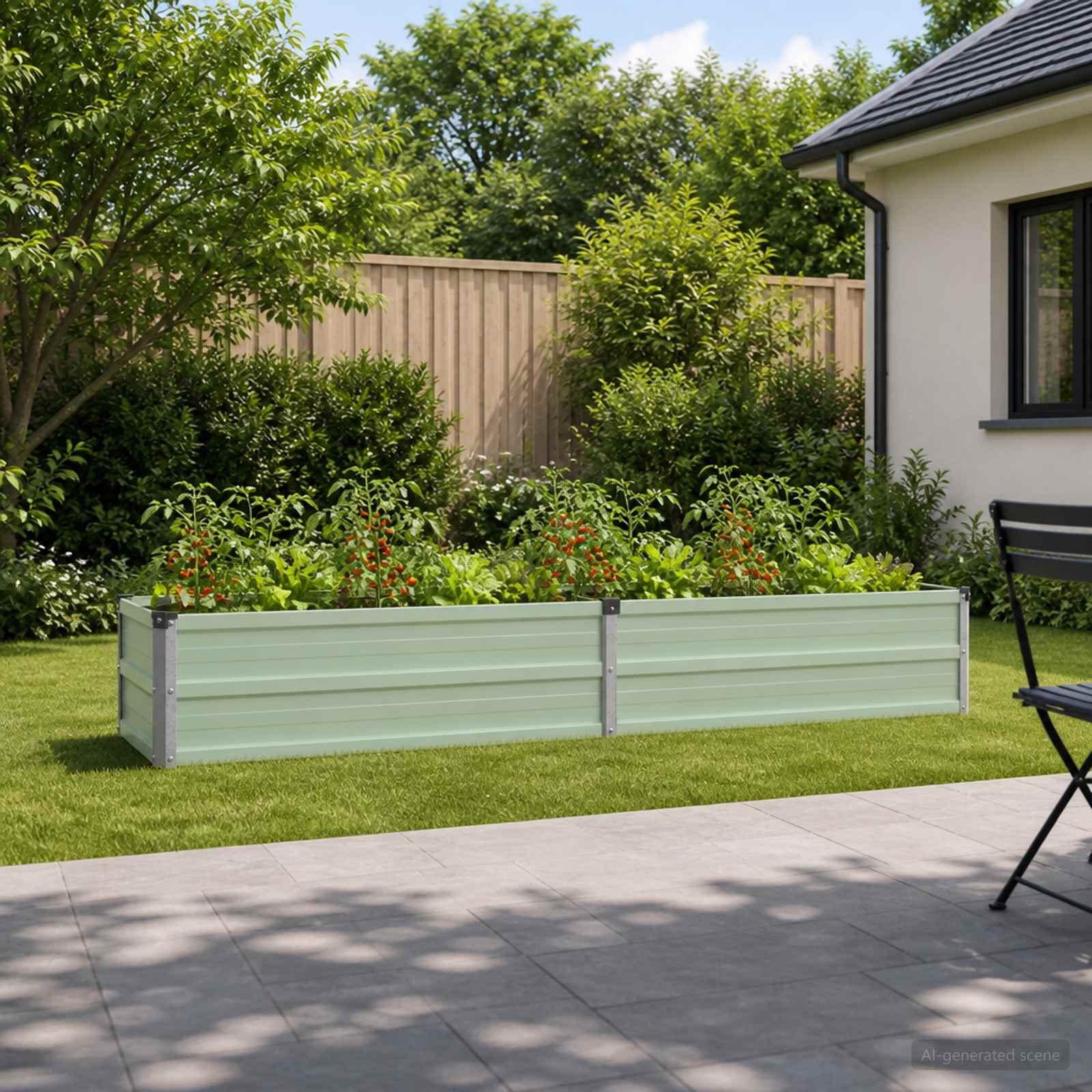 Letto rialzato da giardino Verde Pastello 160 x 40 x 24 cm
