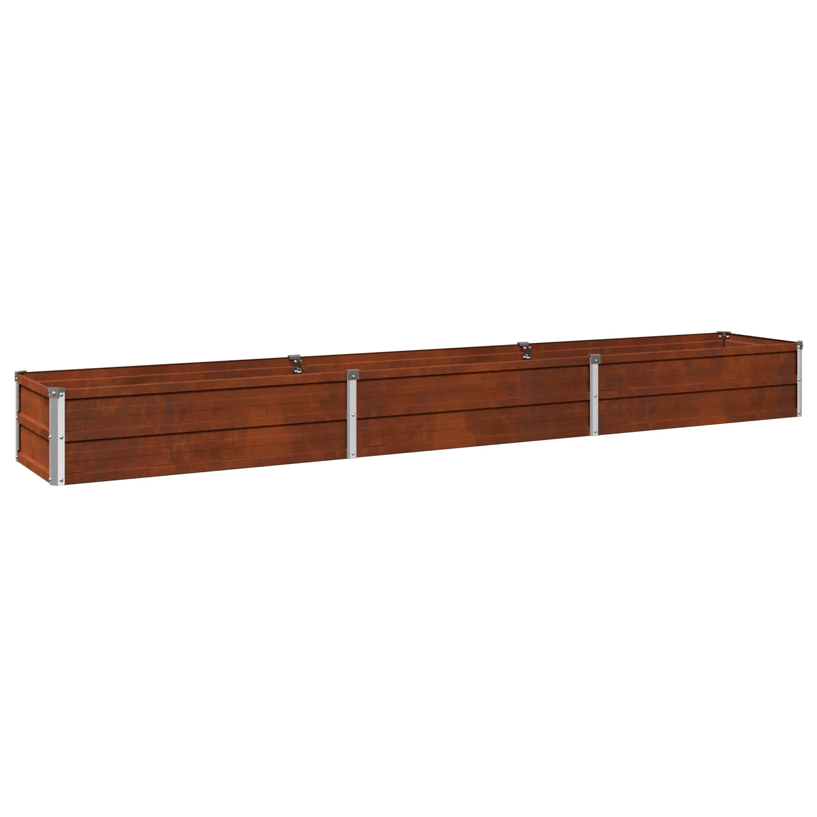 Letto rialzato da giardino Ruggine 240 x 40 x 24 cm cartone
