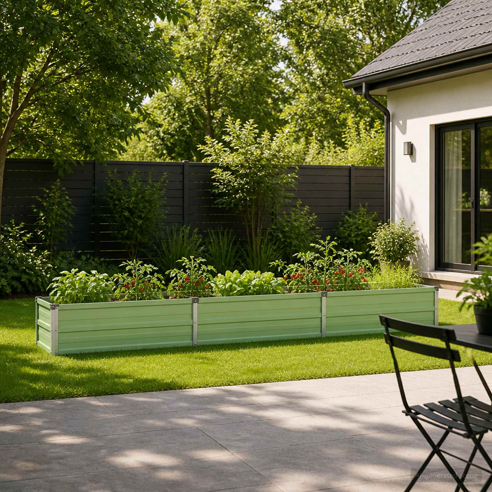 Letto rialzato da giardino Verde Pastello 240 x 40 x 24 cm