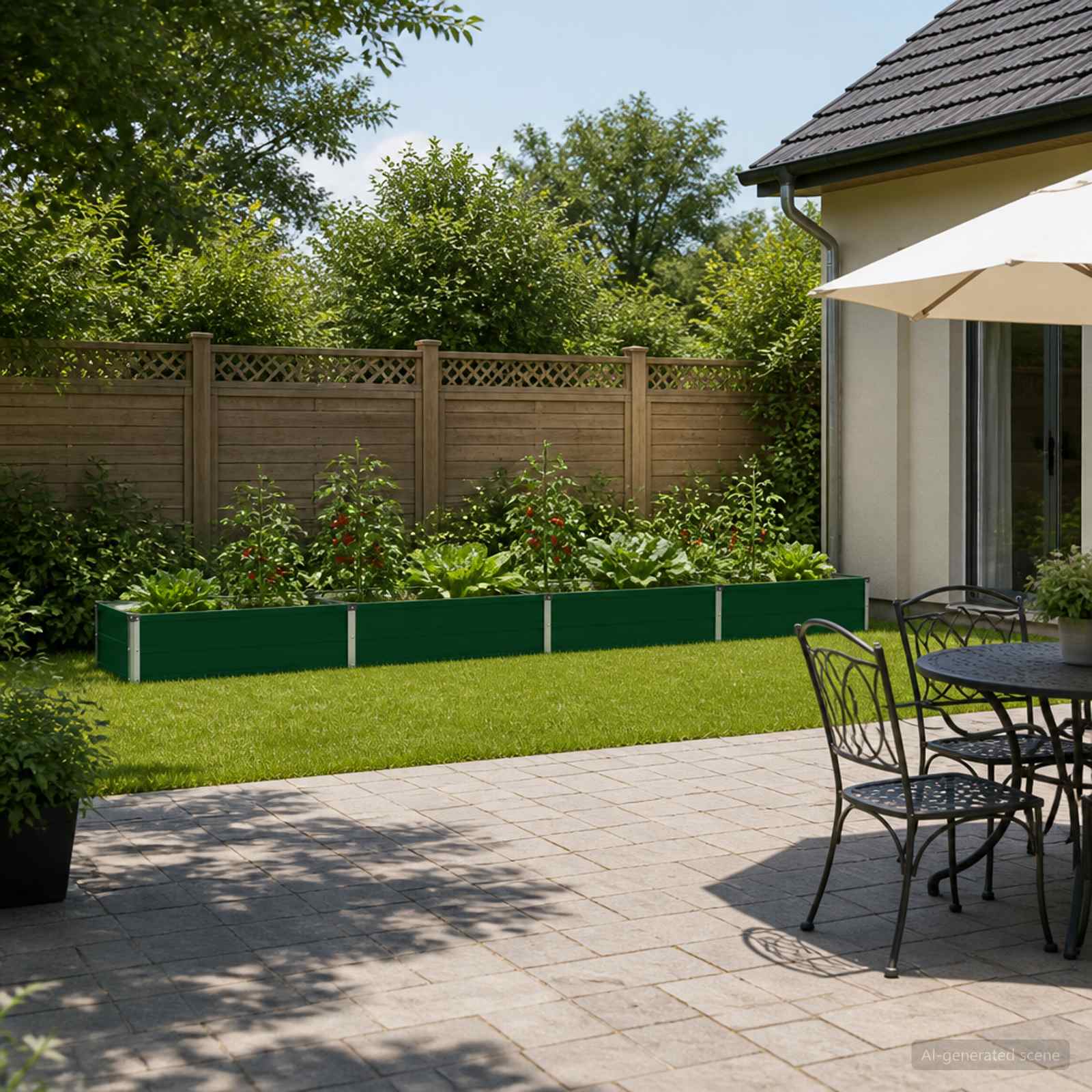 Letto rialzato da giardino Verde 320 x 40 x 24 cm