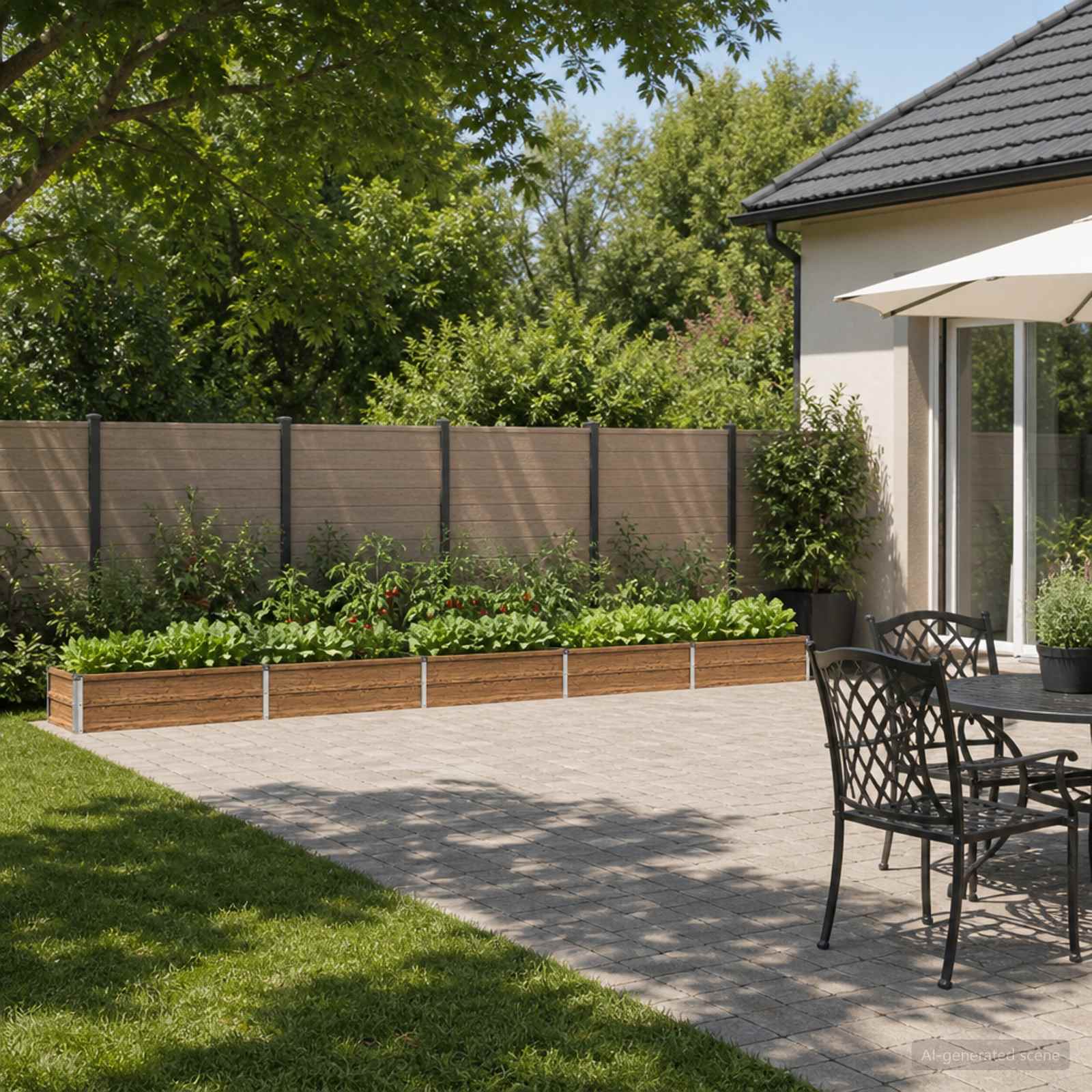 Letto rialzato da giardino Marrone legno 400 x 40 x 24 cm