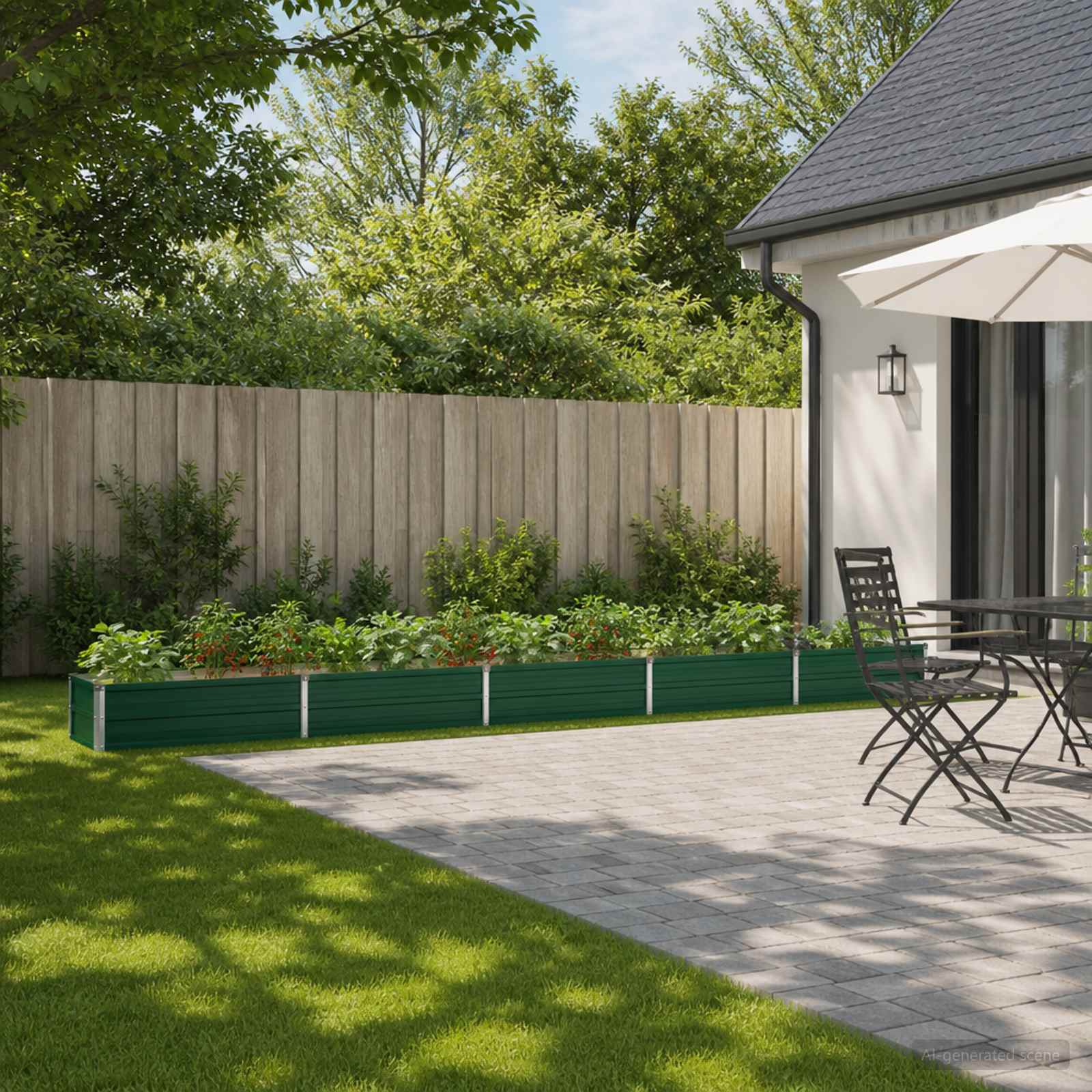 Letto rialzato da giardino Verde 400 x 40 x 24 cm