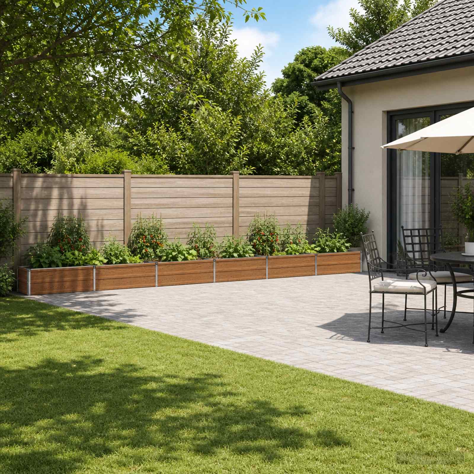 Letto rialzato da giardino Marrone legno 600 x 40 x 24 cm