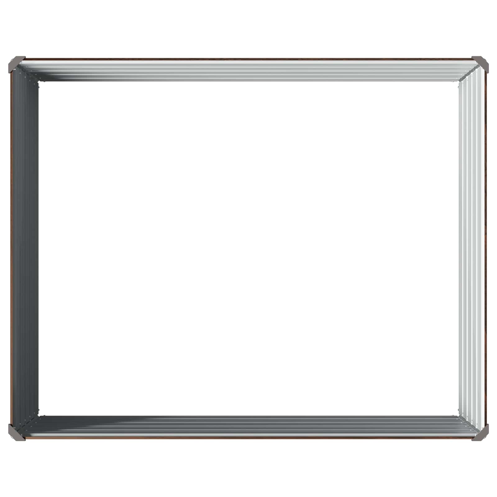 Letto rialzato da giardino Nero 100 x 80 x 55 cm