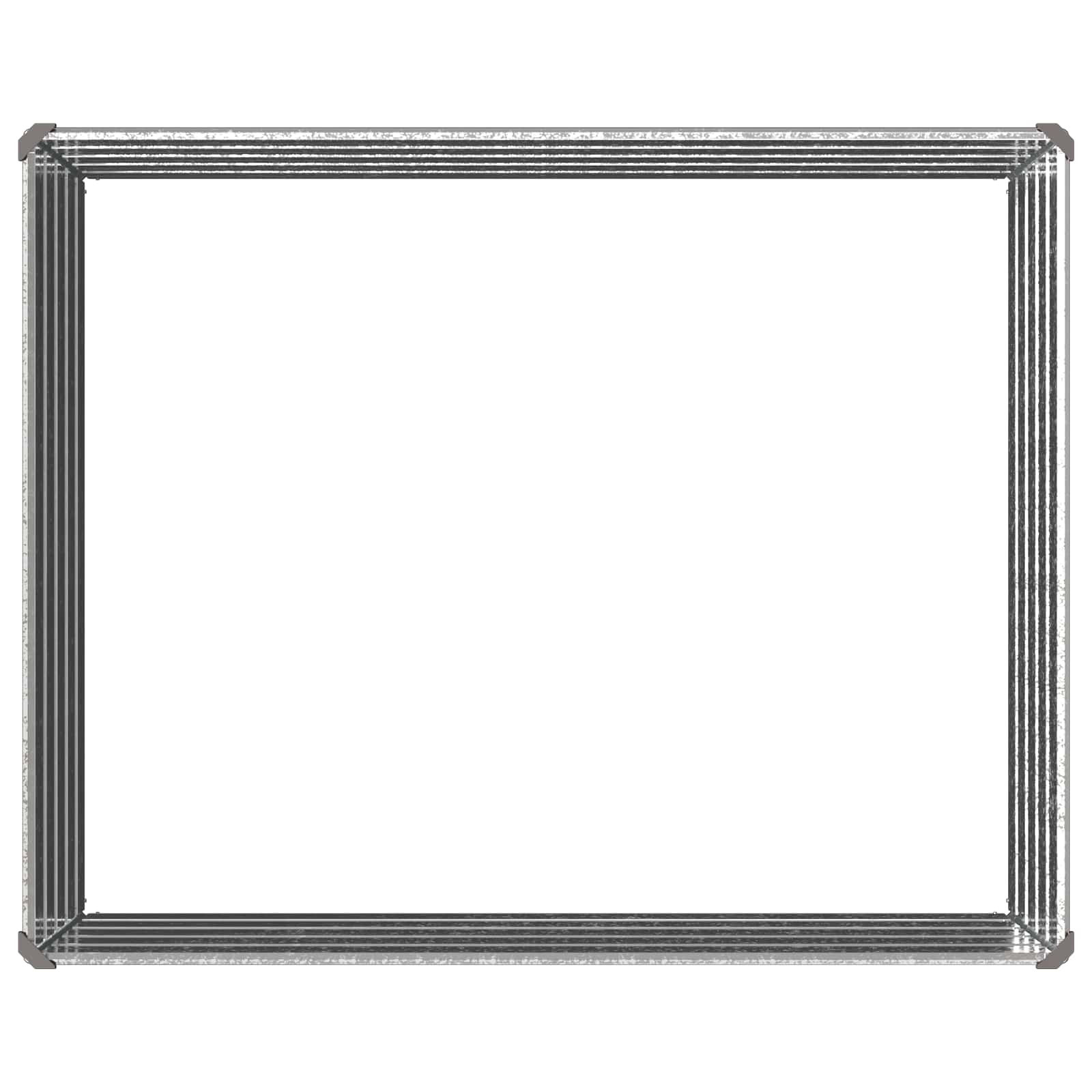 Letto rialzato da giardino Argento 100 x 80 x 55 cm
