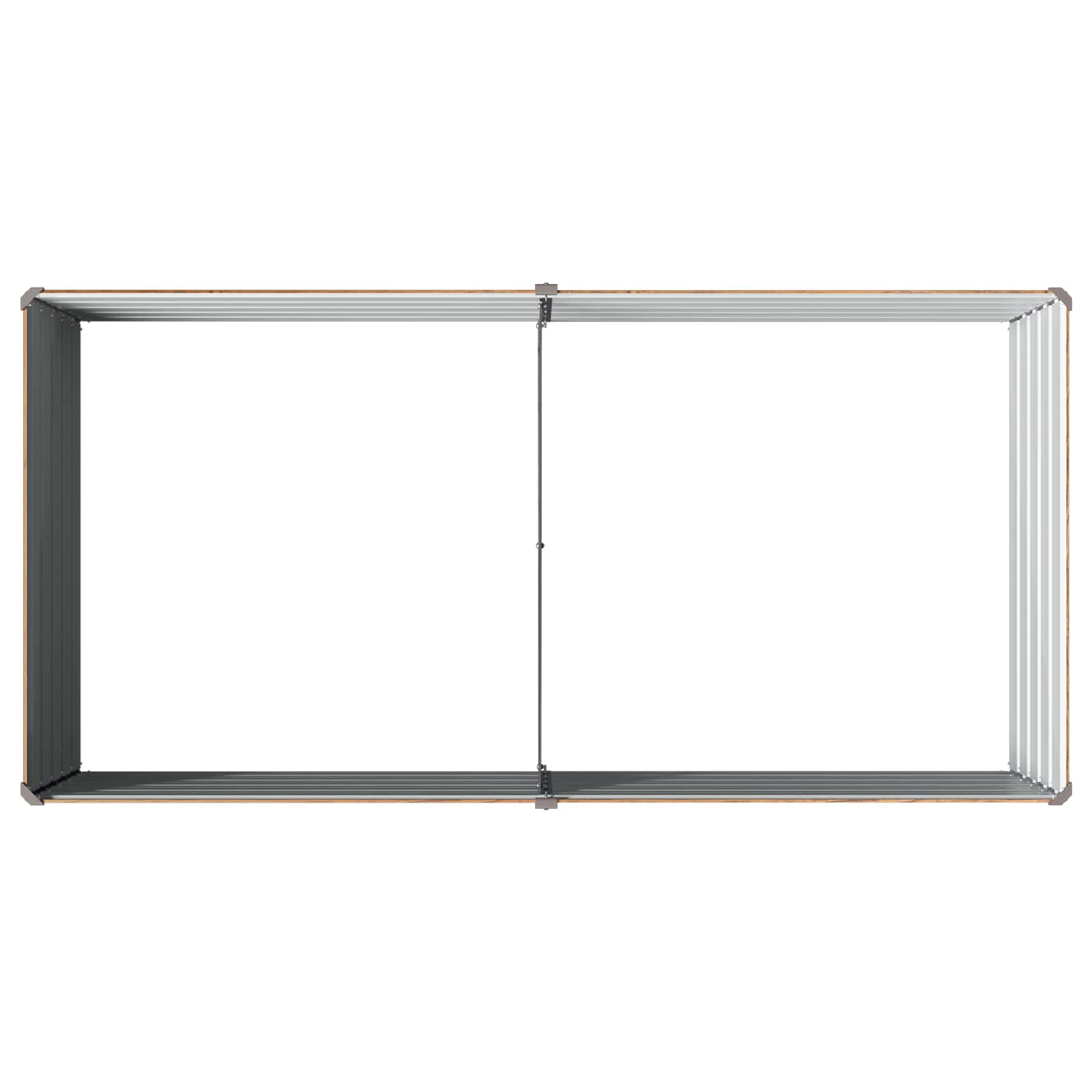 Letto rialzato da giardino Marrone legno 160 x 80 x 55 cm