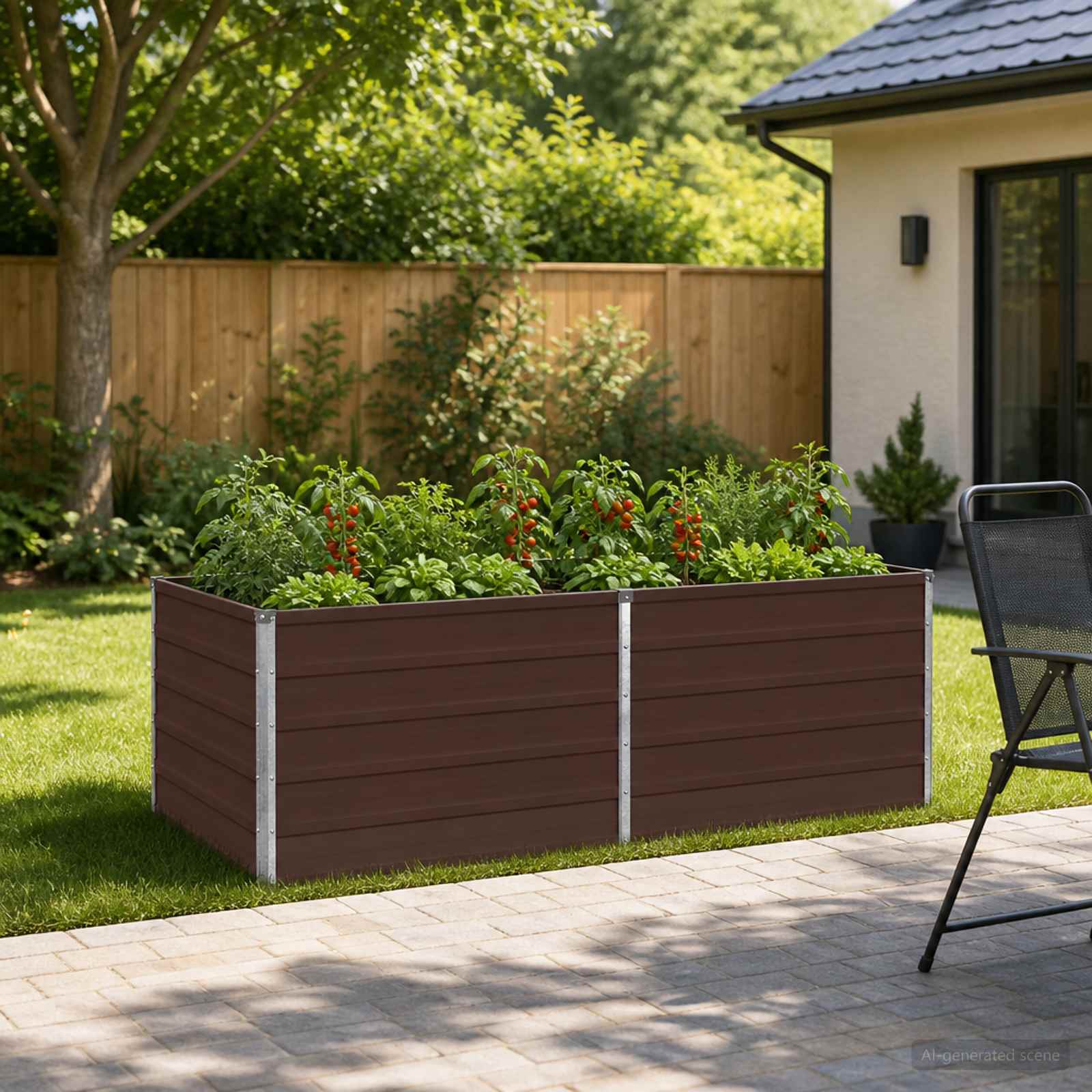 Letto rialzato da giardino Marrone 160 x 80 x 55 cm